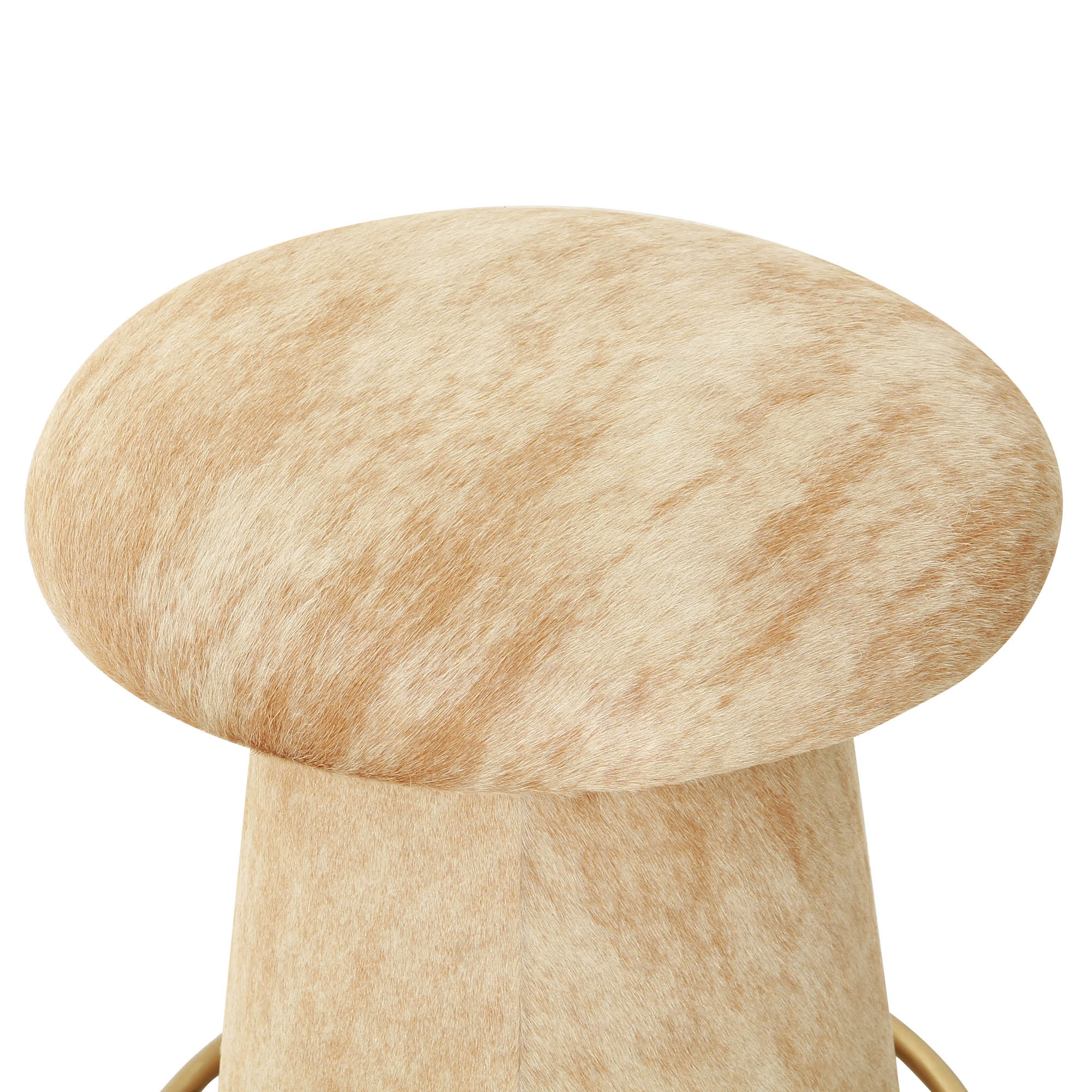 Mushroom Counter Stool in Neutral Cowhide - Image 5