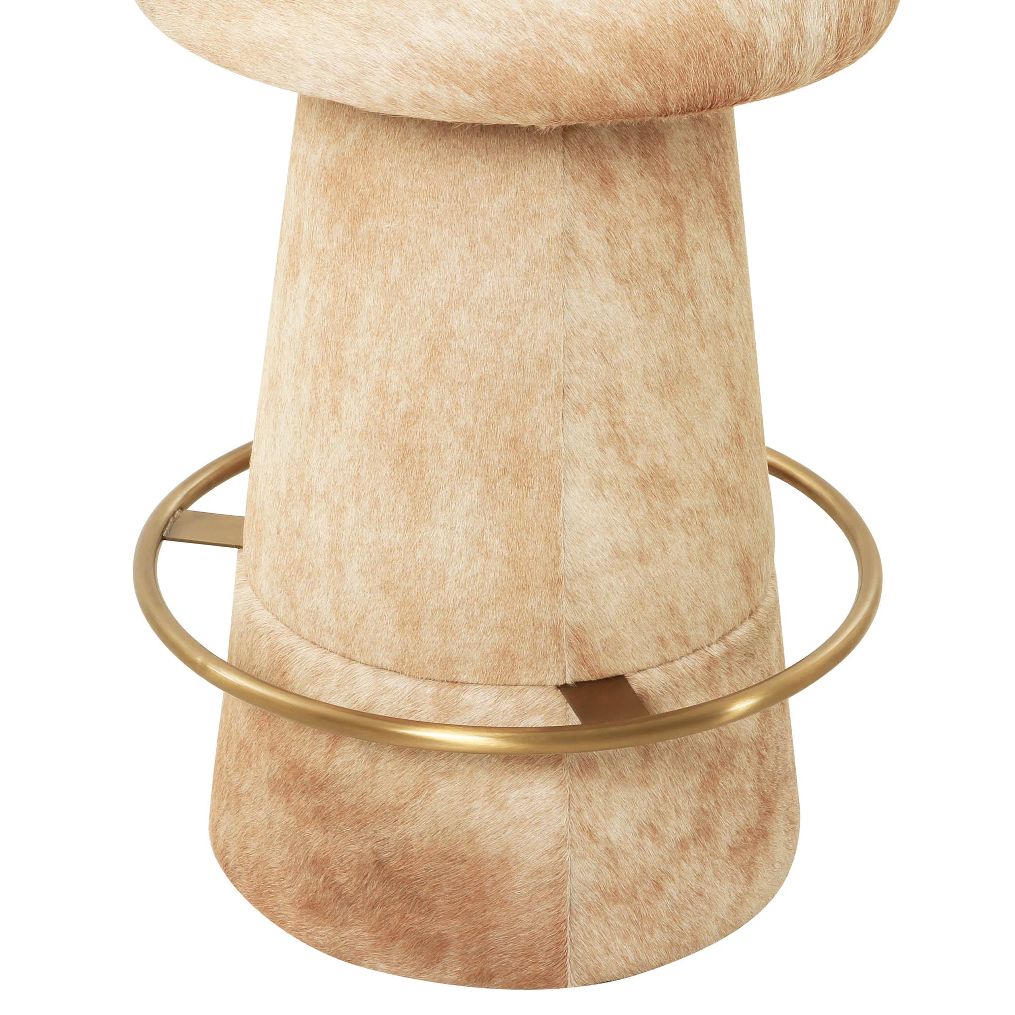Mushroom Counter Stool in Neutral Cowhide - Image 6