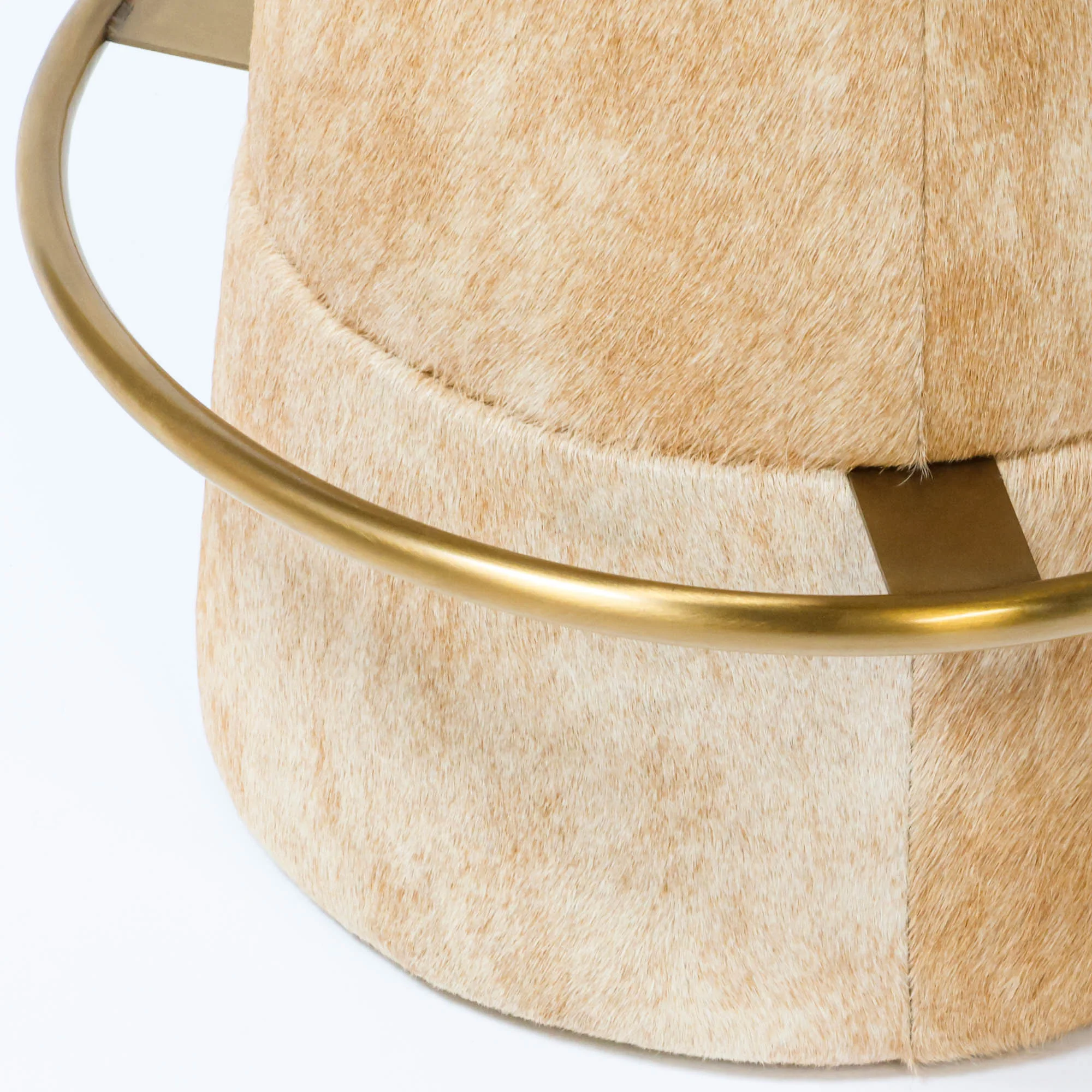 Mushroom Counter Stool in Neutral Cowhide - Image 7