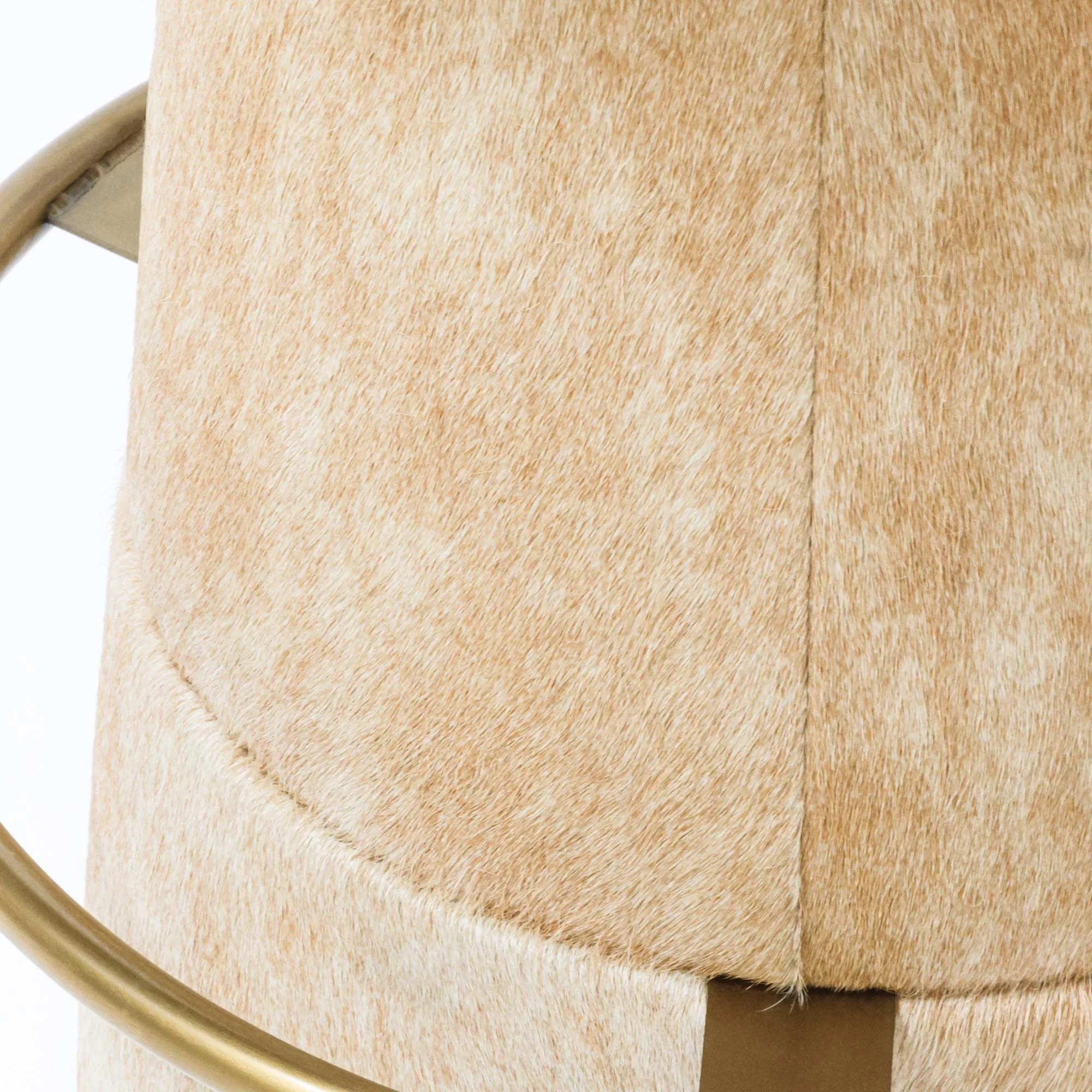 Mushroom Counter Stool in Neutral Cowhide - Image 8