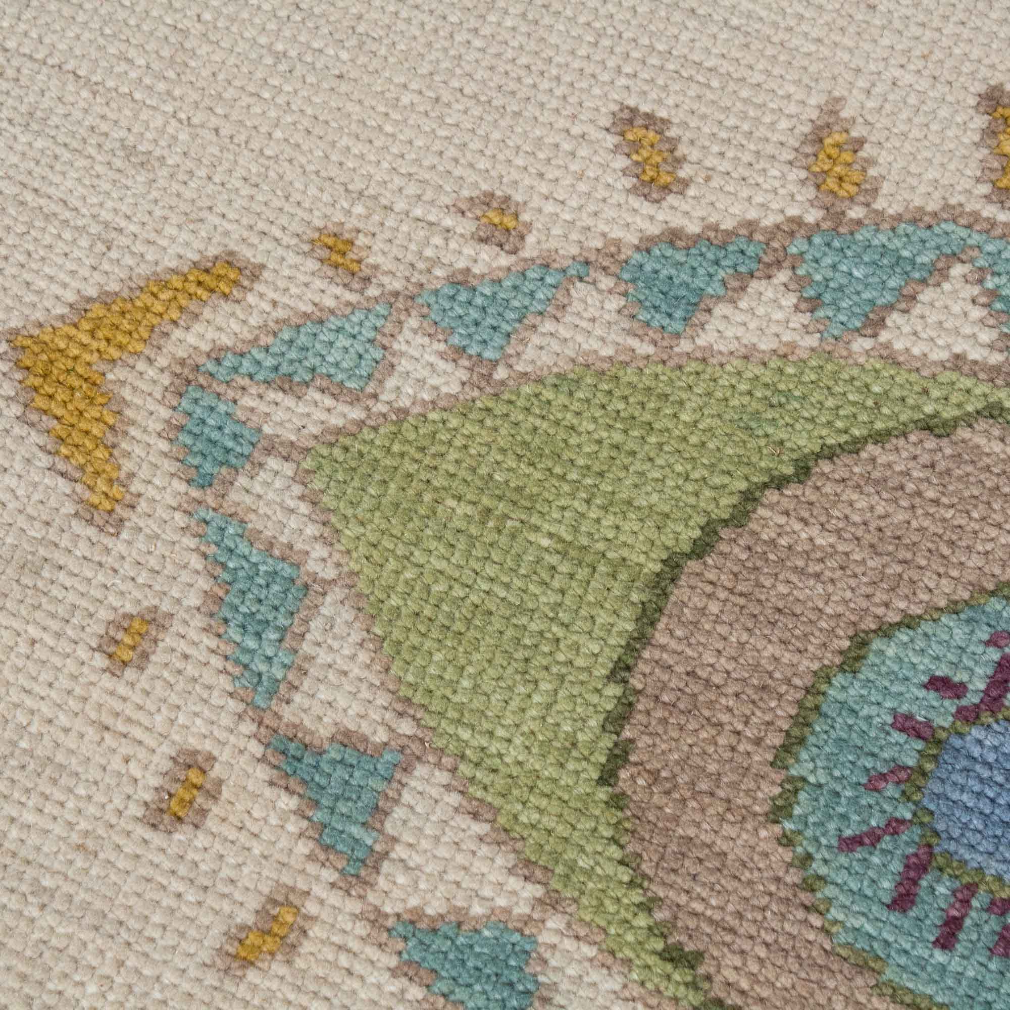 Ojo Earth Tones Turkish Knot Rug - Image 5