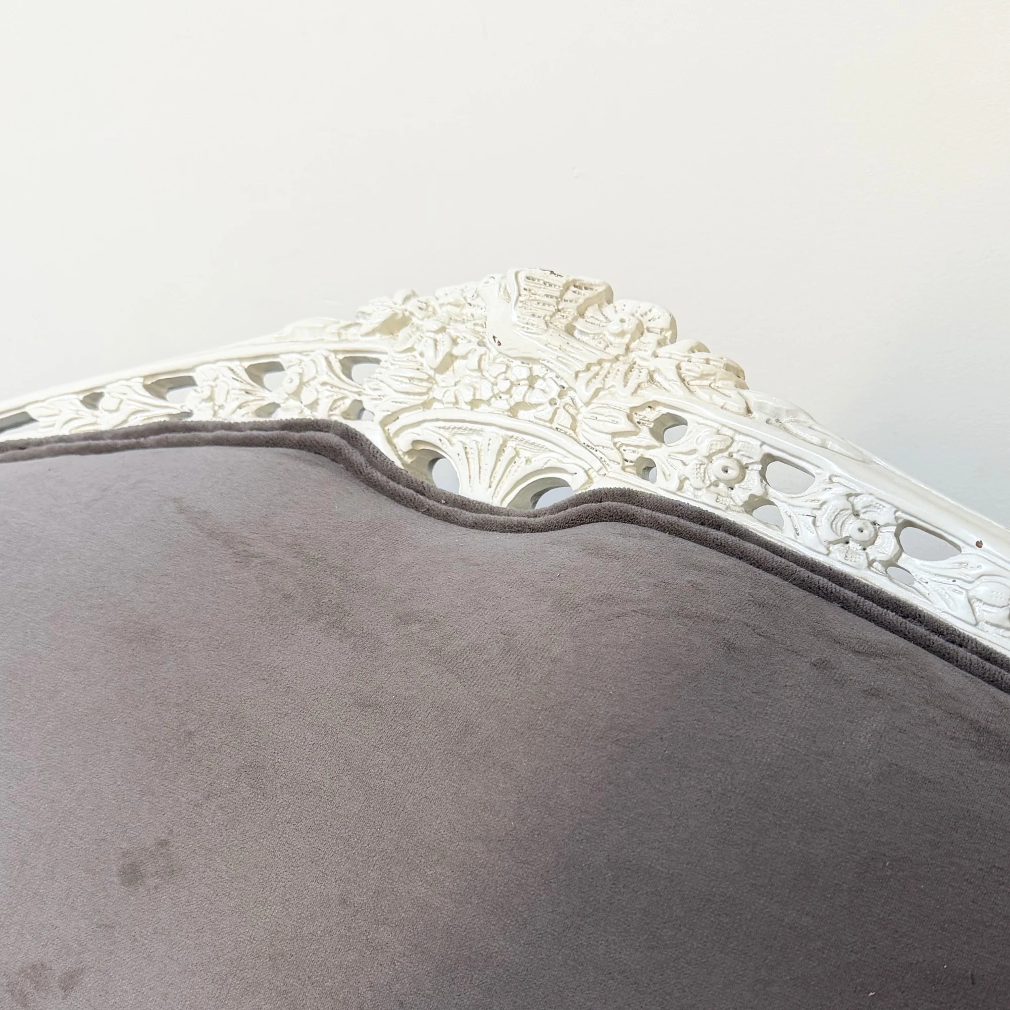 Ornate White Sofa in Childress Upholstery - Image 3