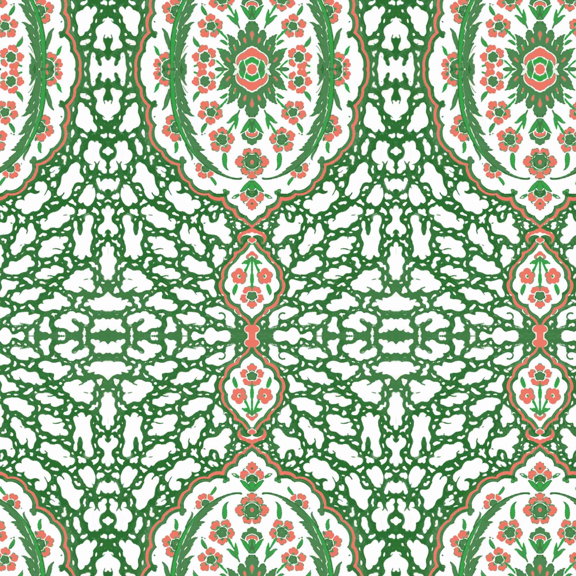 Ottoman Jewel Wallpaper - Kelly Green