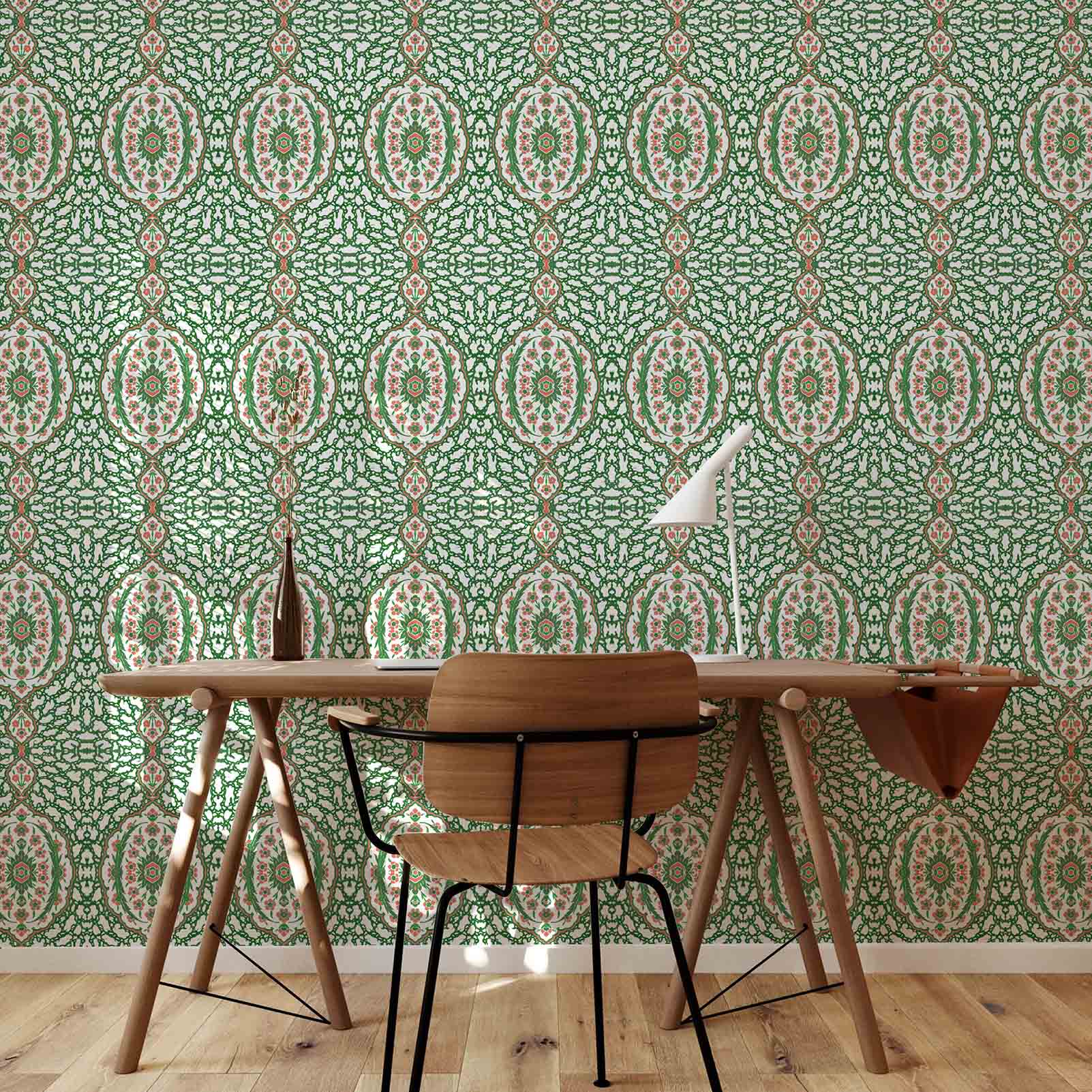 Ottoman Jewel Wallpaper - Kelly Green - Image 2