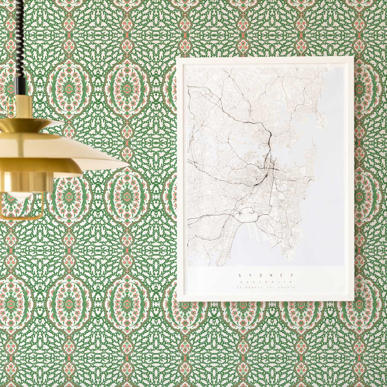 Ottoman Jewel Wallpaper - Kelly Green - Image 3