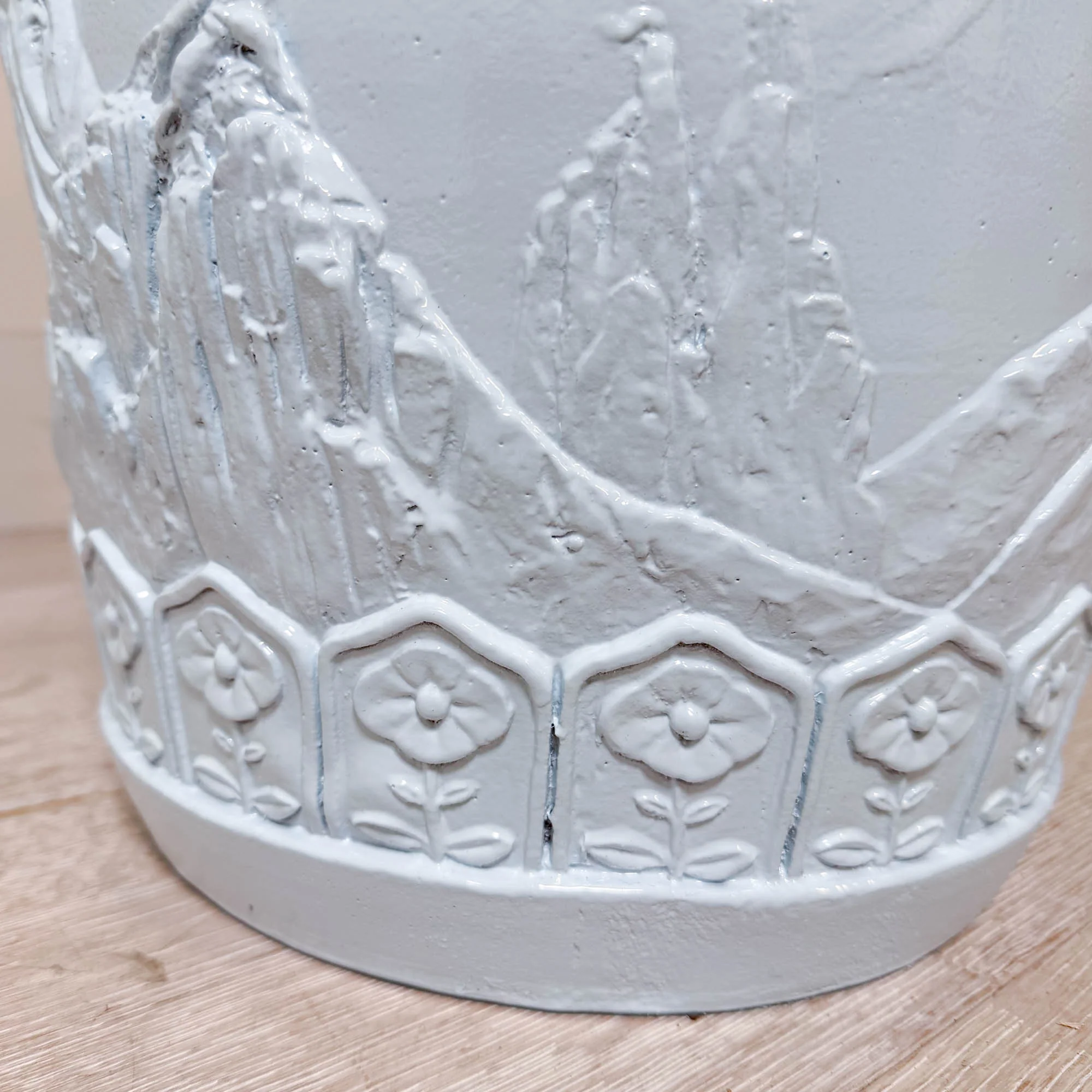 Pair of Decorative Drum Stools in Gulfstream Blue - Image 3