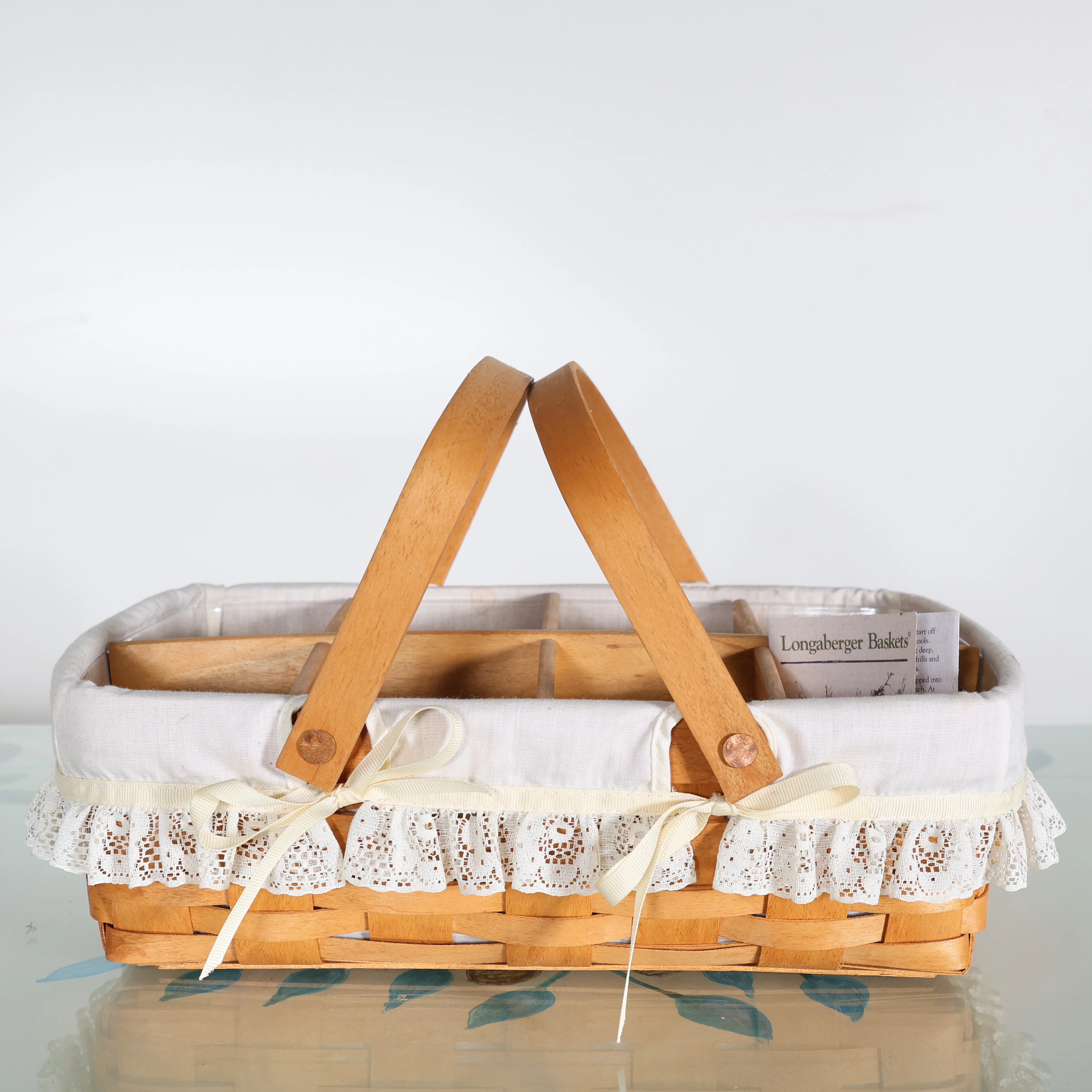 Pair of Lace Longaberger Baskets - Image 3