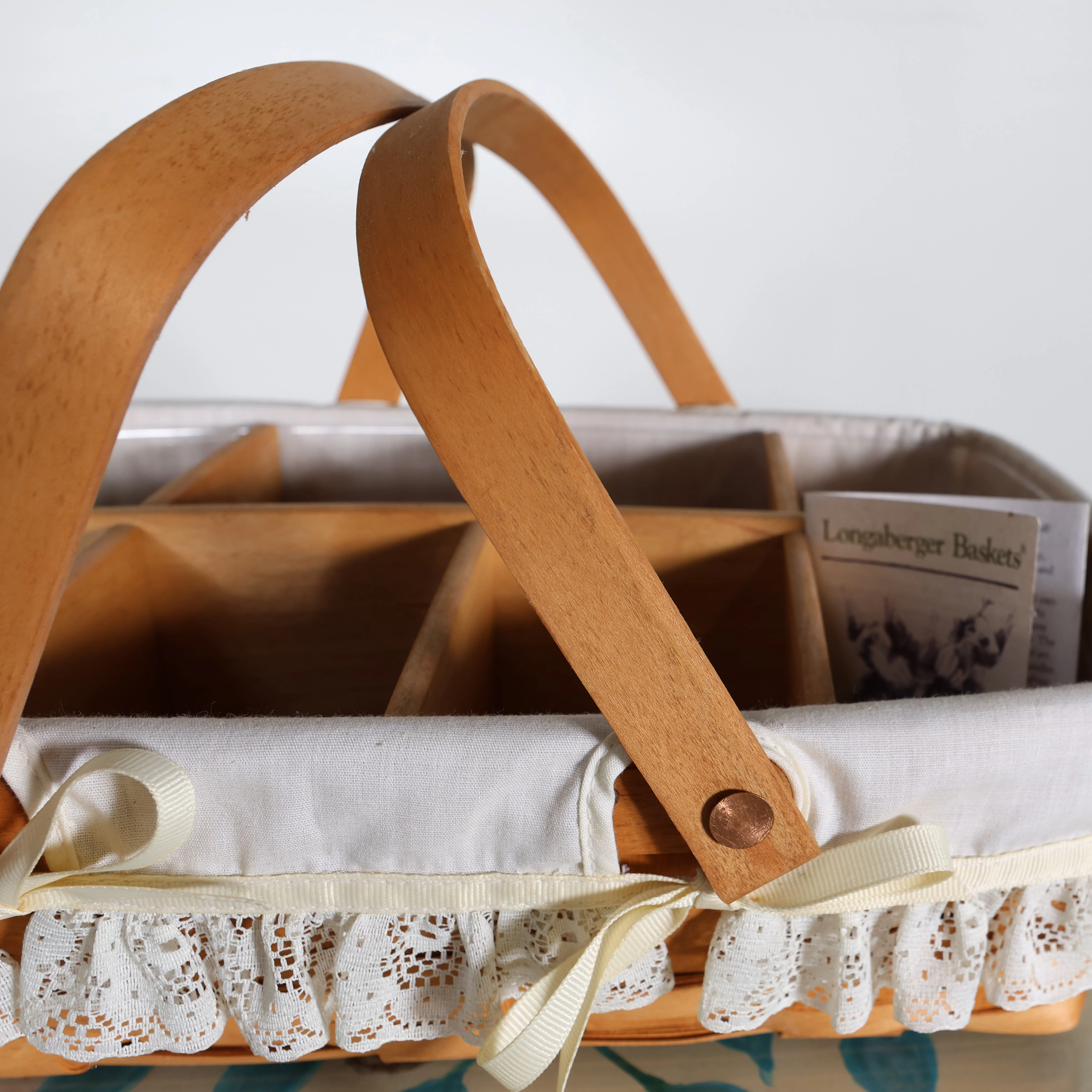 Pair of Lace Longaberger Baskets - Image 5