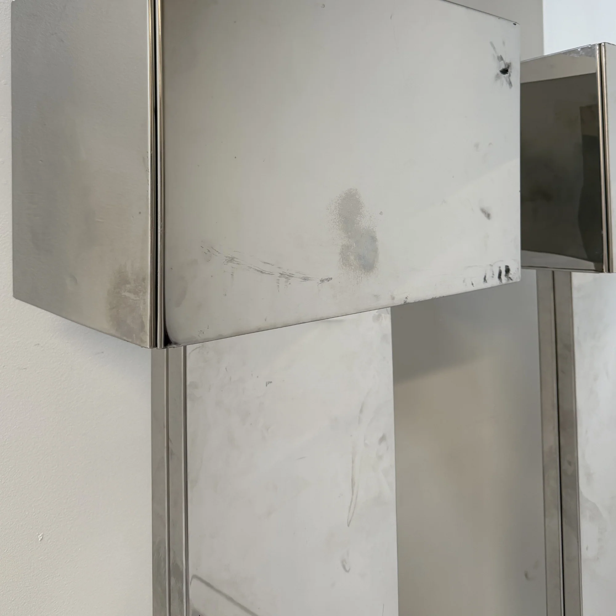 Pair of Large Chrome Floor Lamps - Image 2