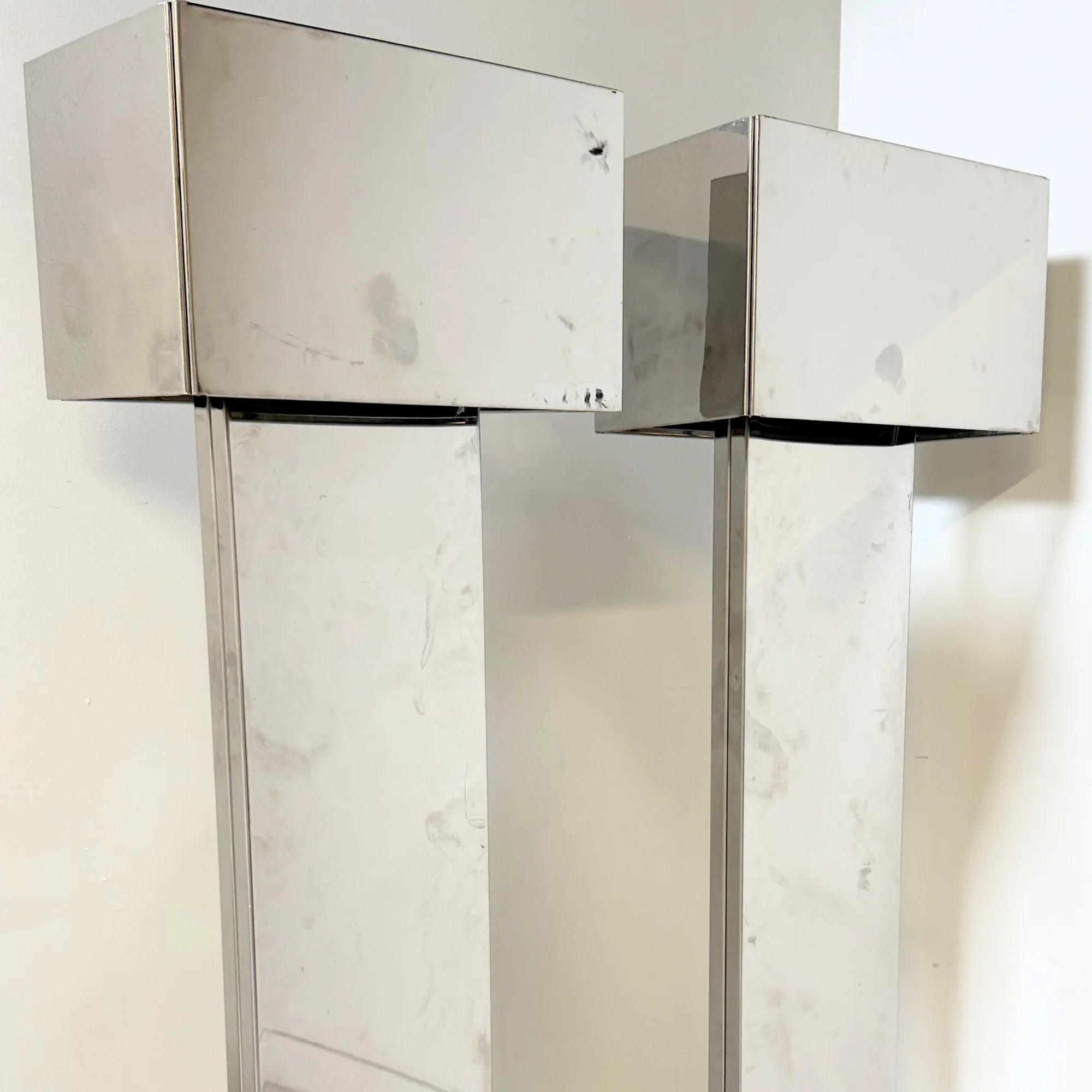 Pair of Large Chrome Floor Lamps - Image 3