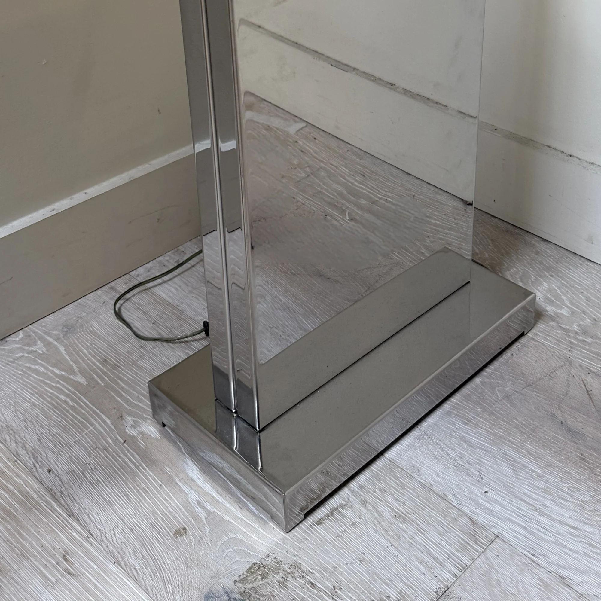 Pair of Large Chrome Floor Lamps - Image 4