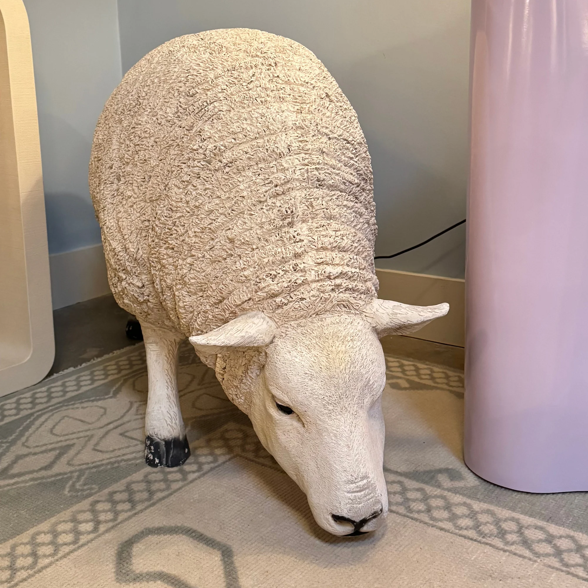 Pair of Life Size Composite Sheep - Image 3