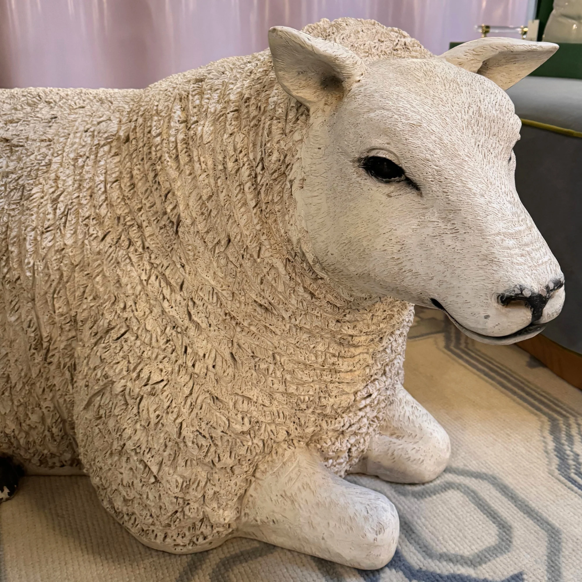 Pair of Life Size Composite Sheep - Image 5