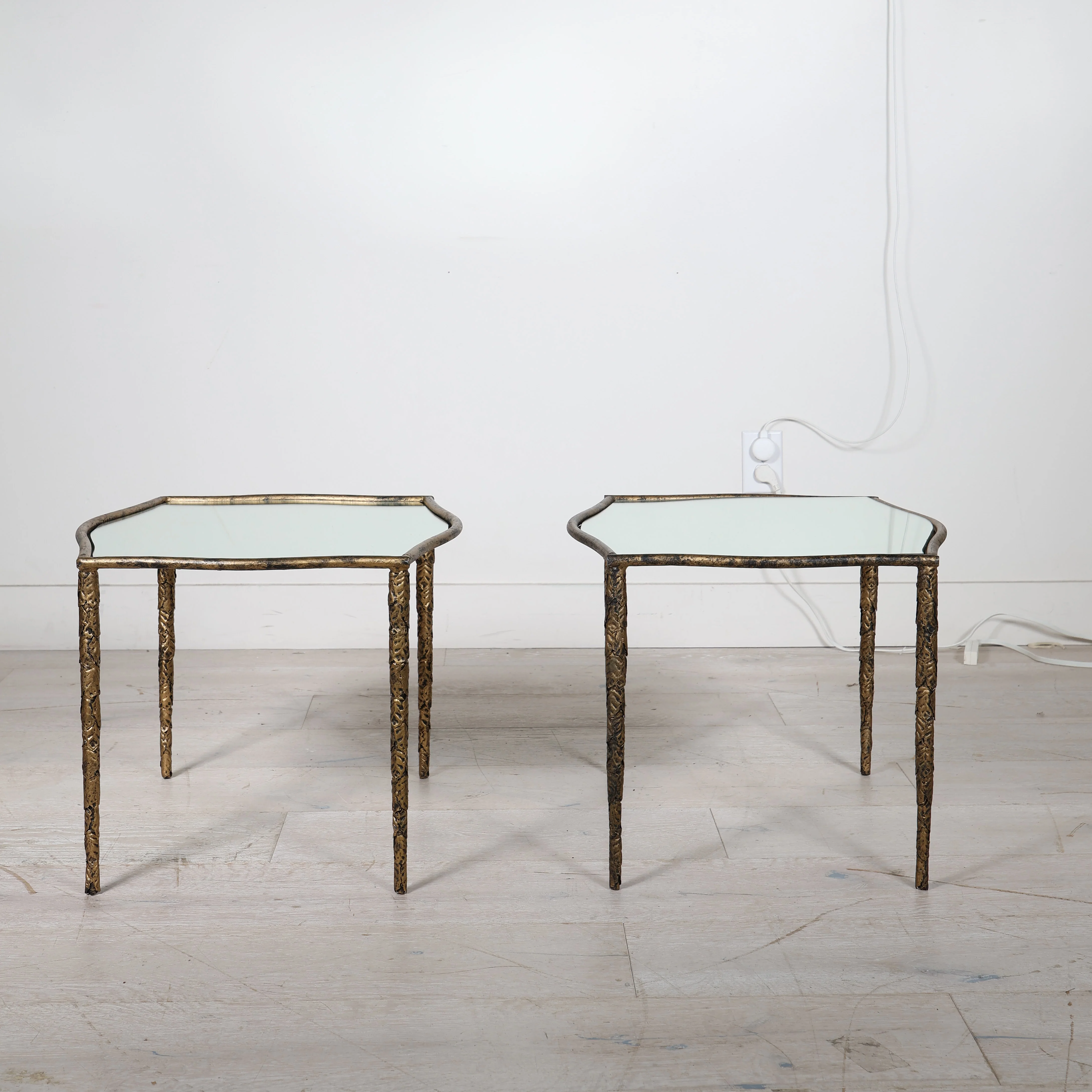 Pair of Mirrored End Tables - Image 2