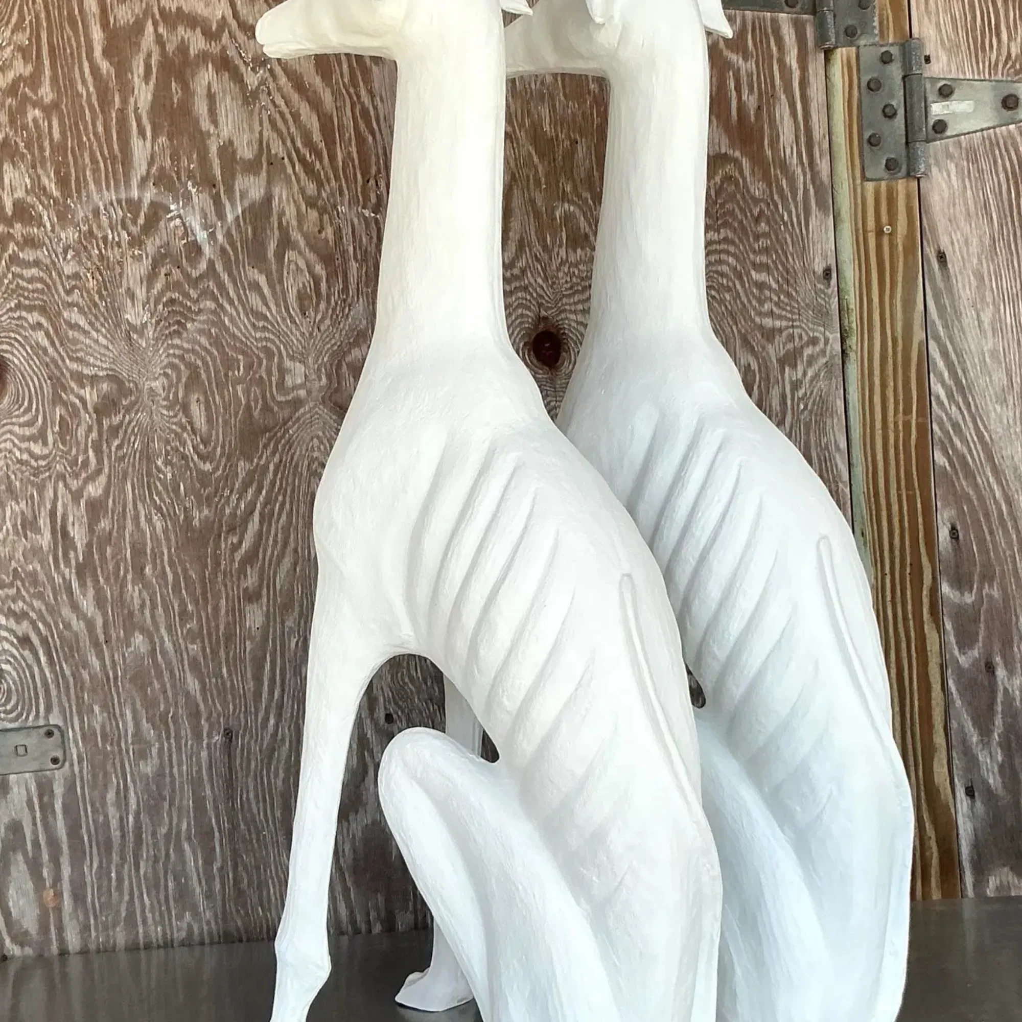 Pair of White Greyhounds - Image 2