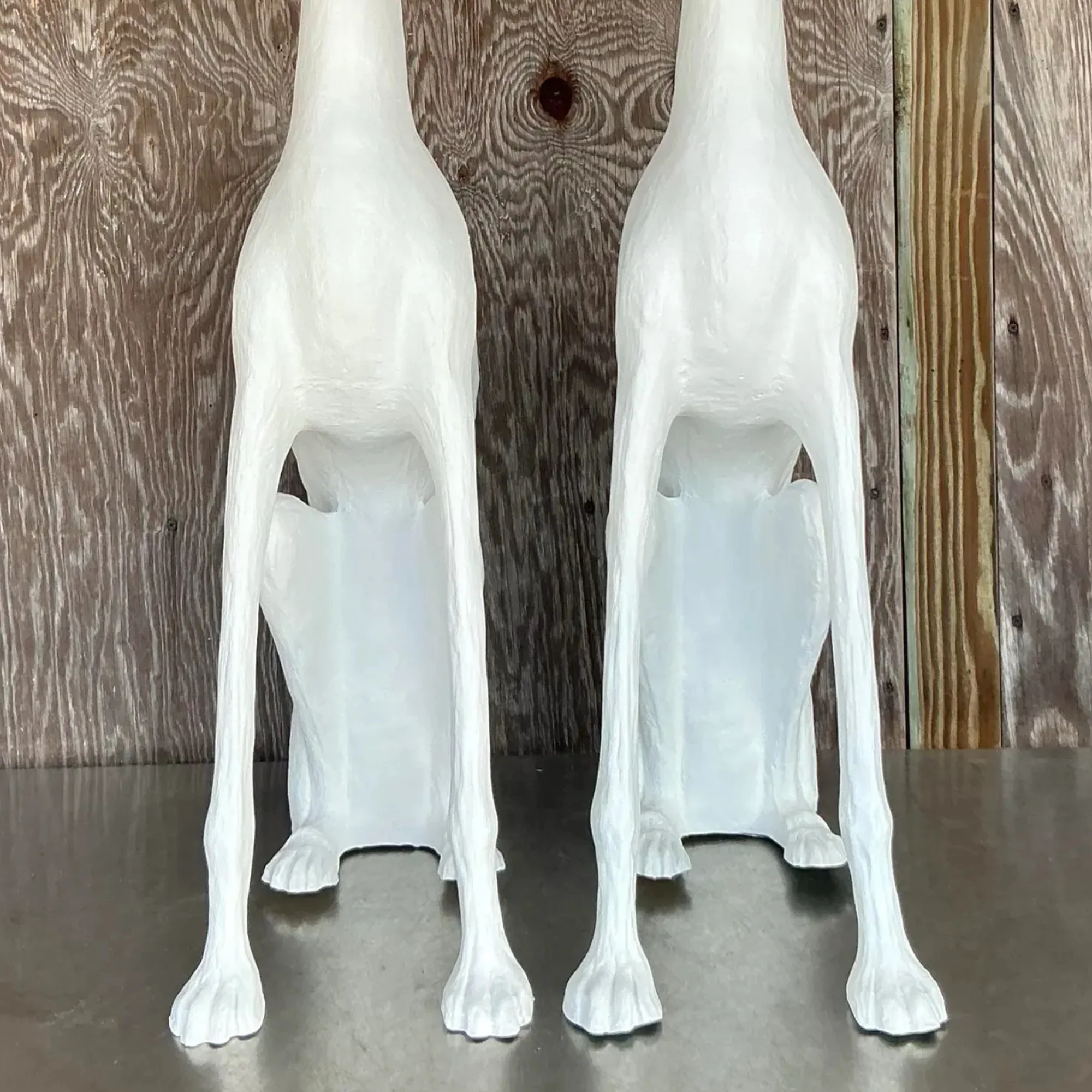 Pair of White Greyhounds - Image 3