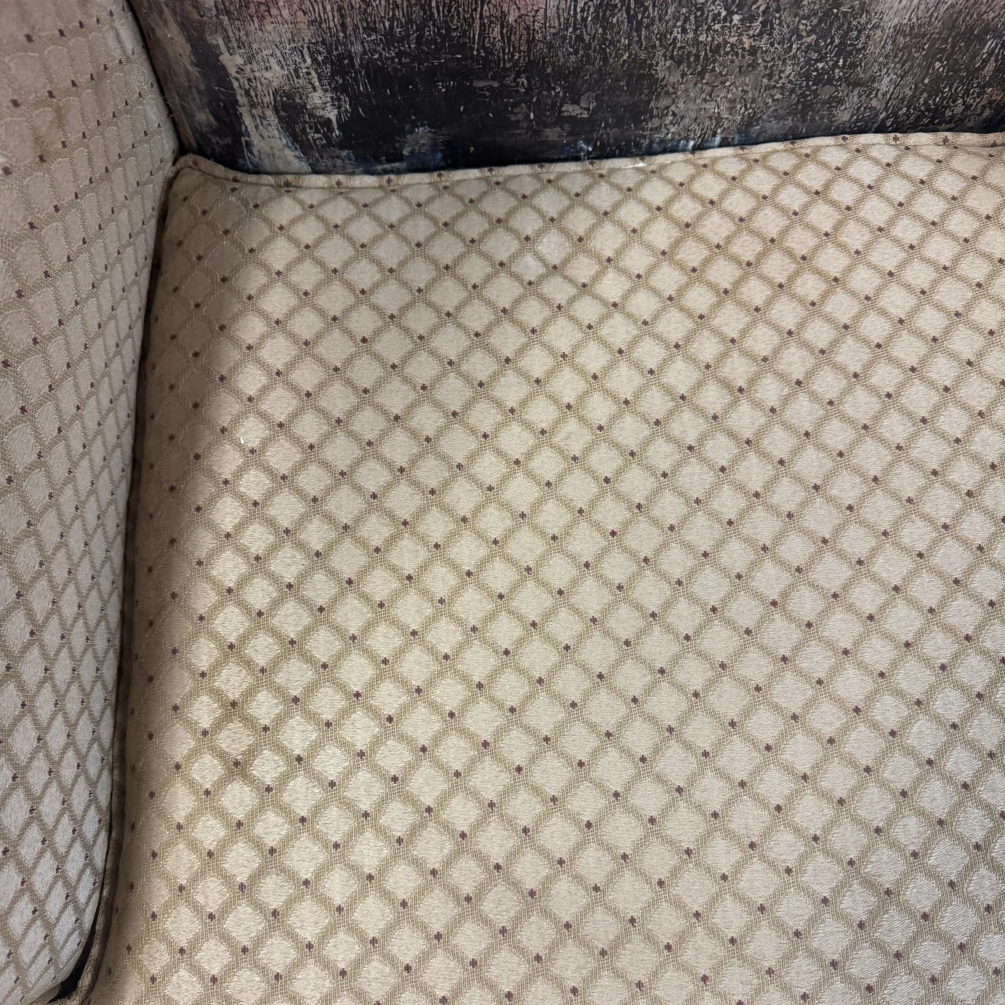 Pair of Wingback Chairs with Cowgirl Painting - Image 7