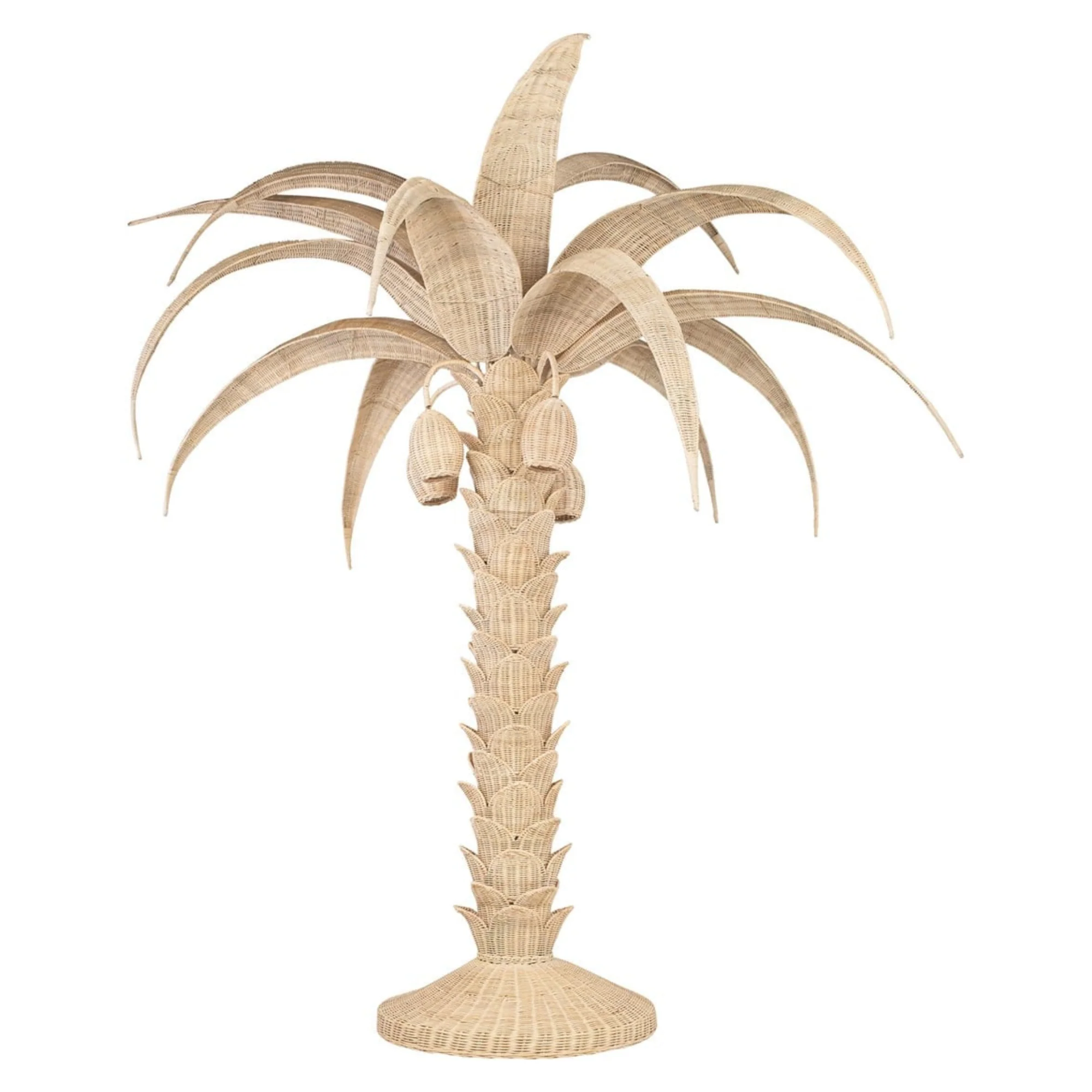 Palm Tree Lamp in Rattan