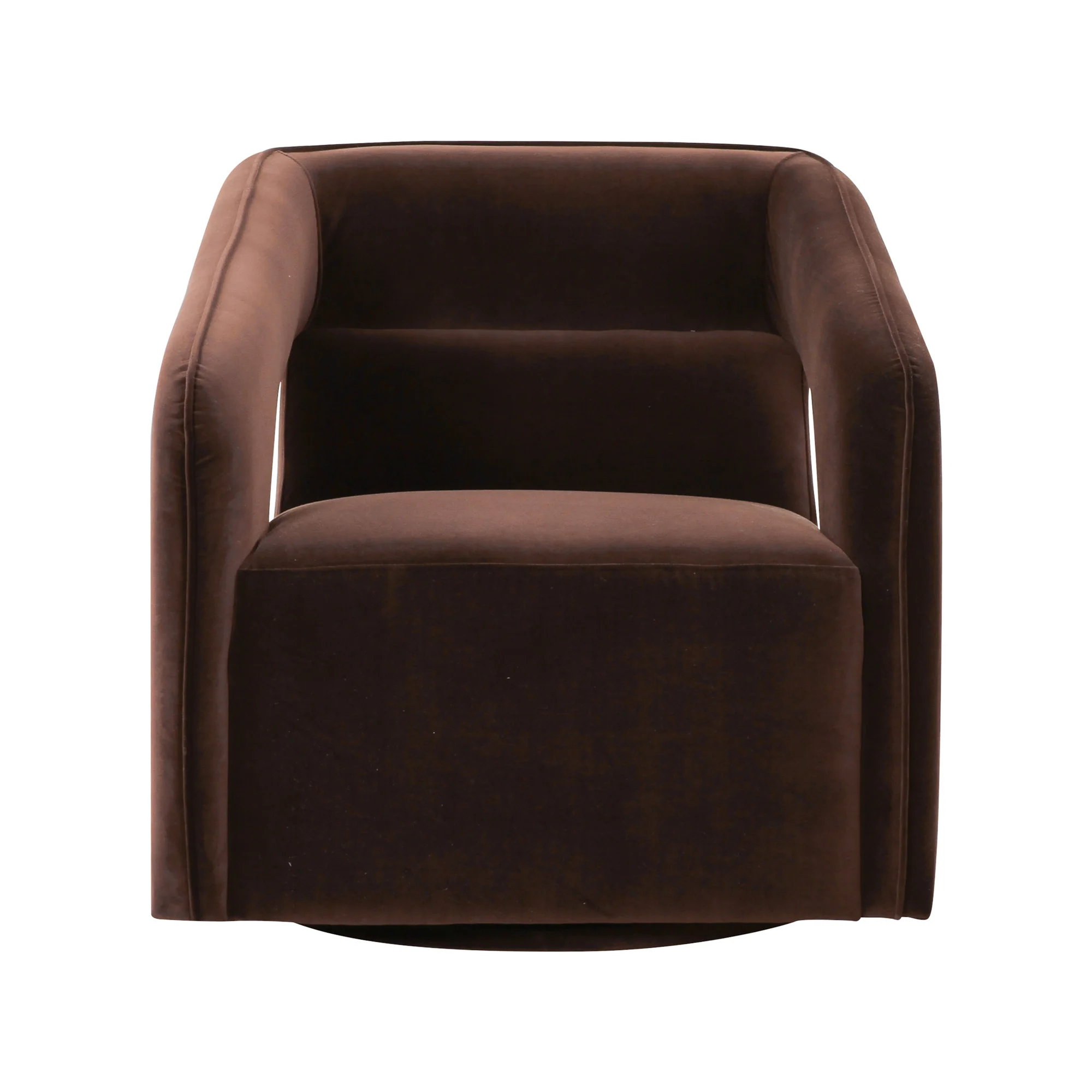 Palmer Swivel Chair In Chocolate - Image 3