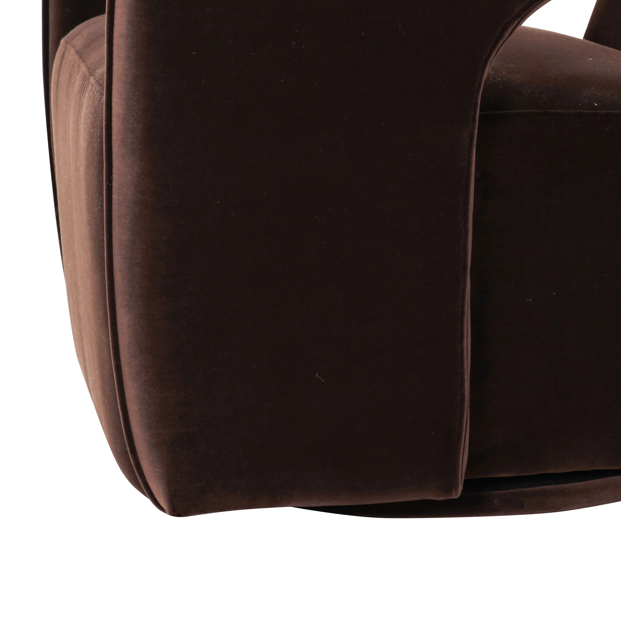 Palmer Swivel Chair In Chocolate - Image 6