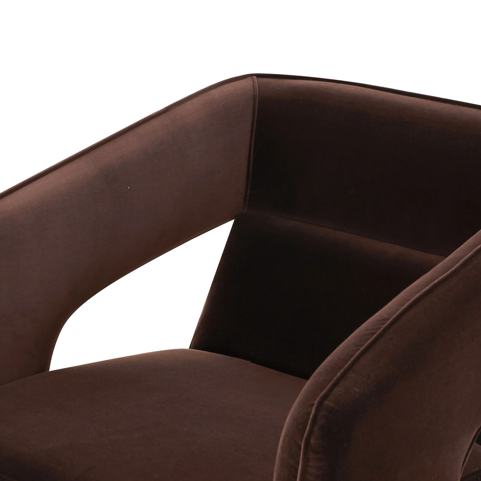 Palmer Swivel Chair In Chocolate - Image 7