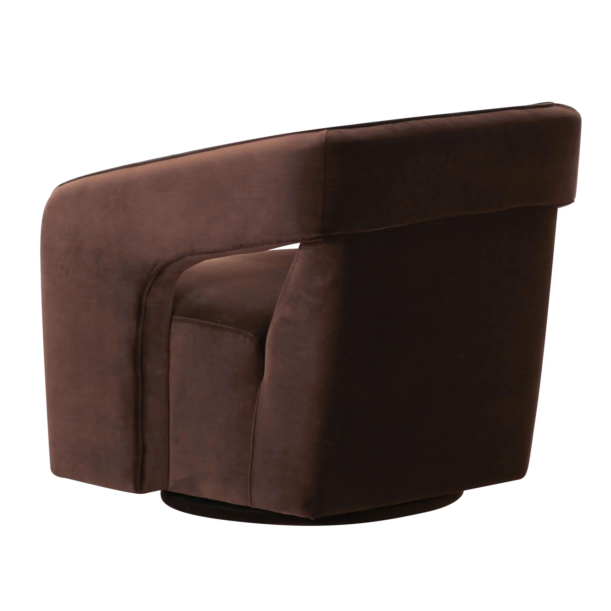 Palmer Swivel Chair In Chocolate - Image 8