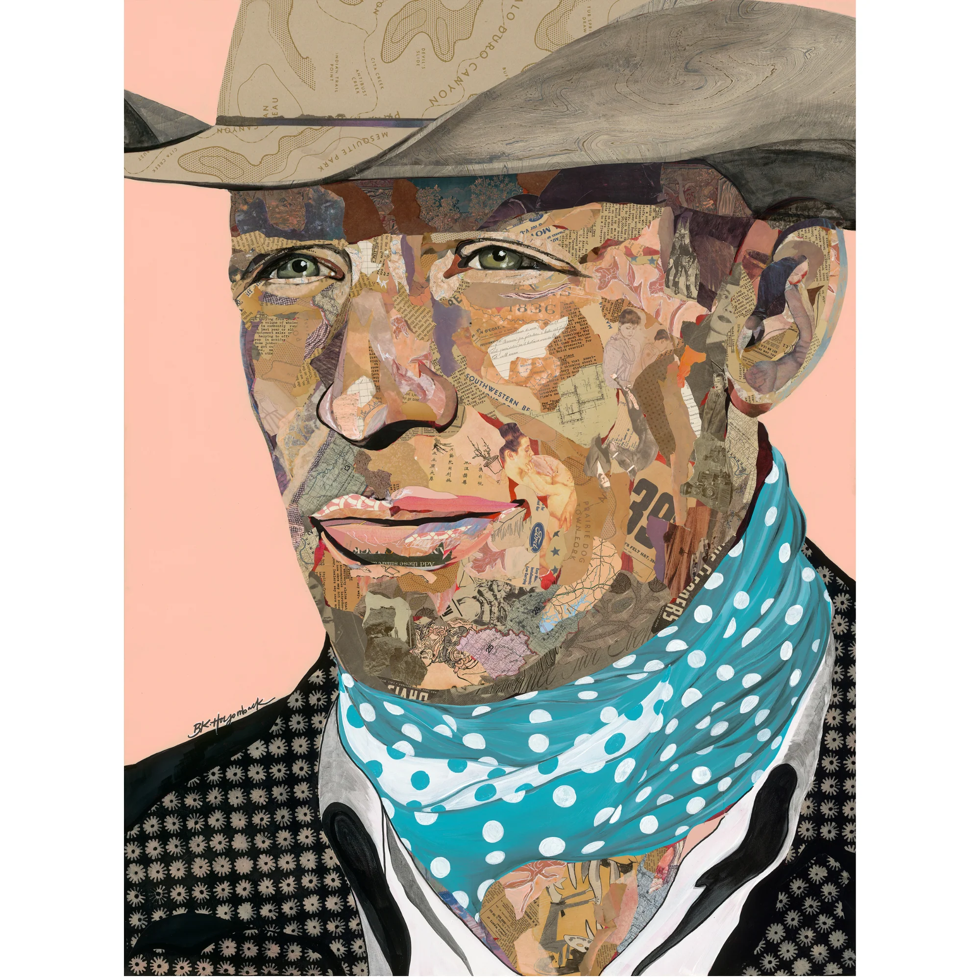 "Polka Dot Cowboy" 48x36 Print by BK Holsomback