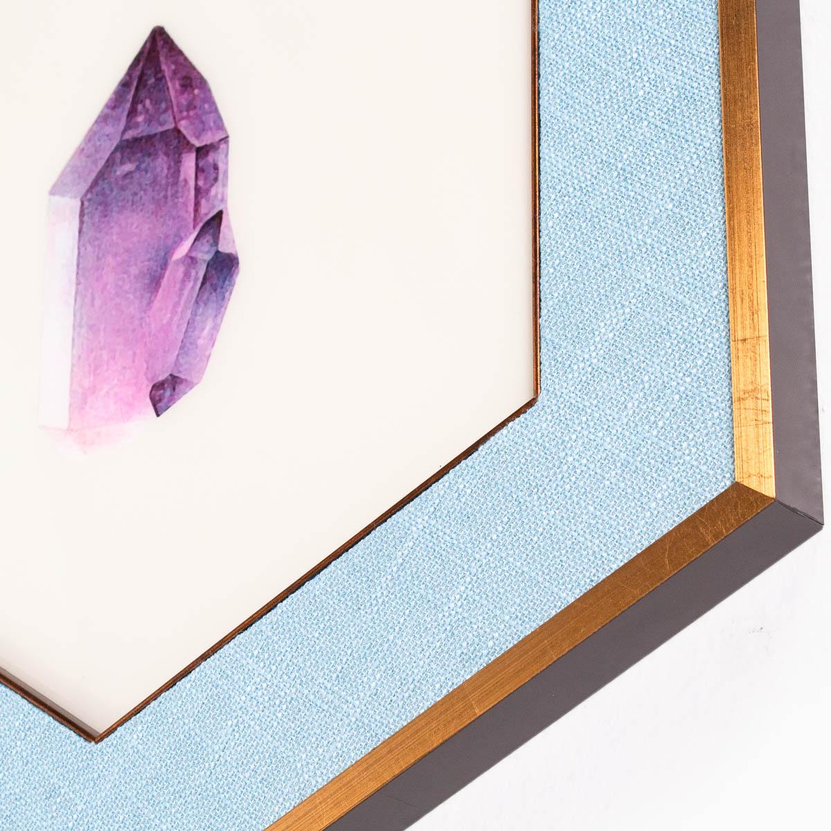 Purple Gemstone Hexagon Art - Set of 5 - Image 3