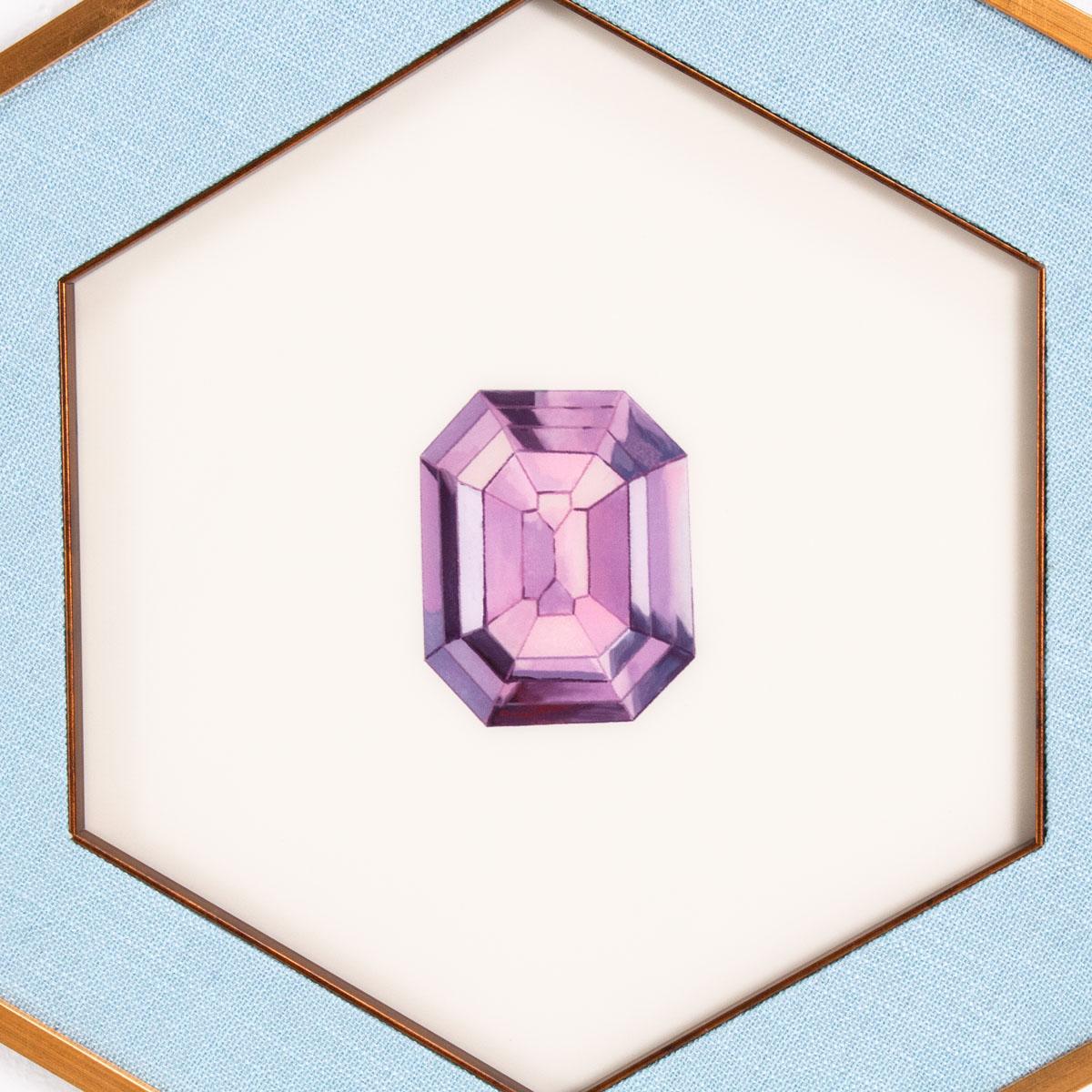 Purple Gemstone Hexagon Art - Set of 5 - Image 5