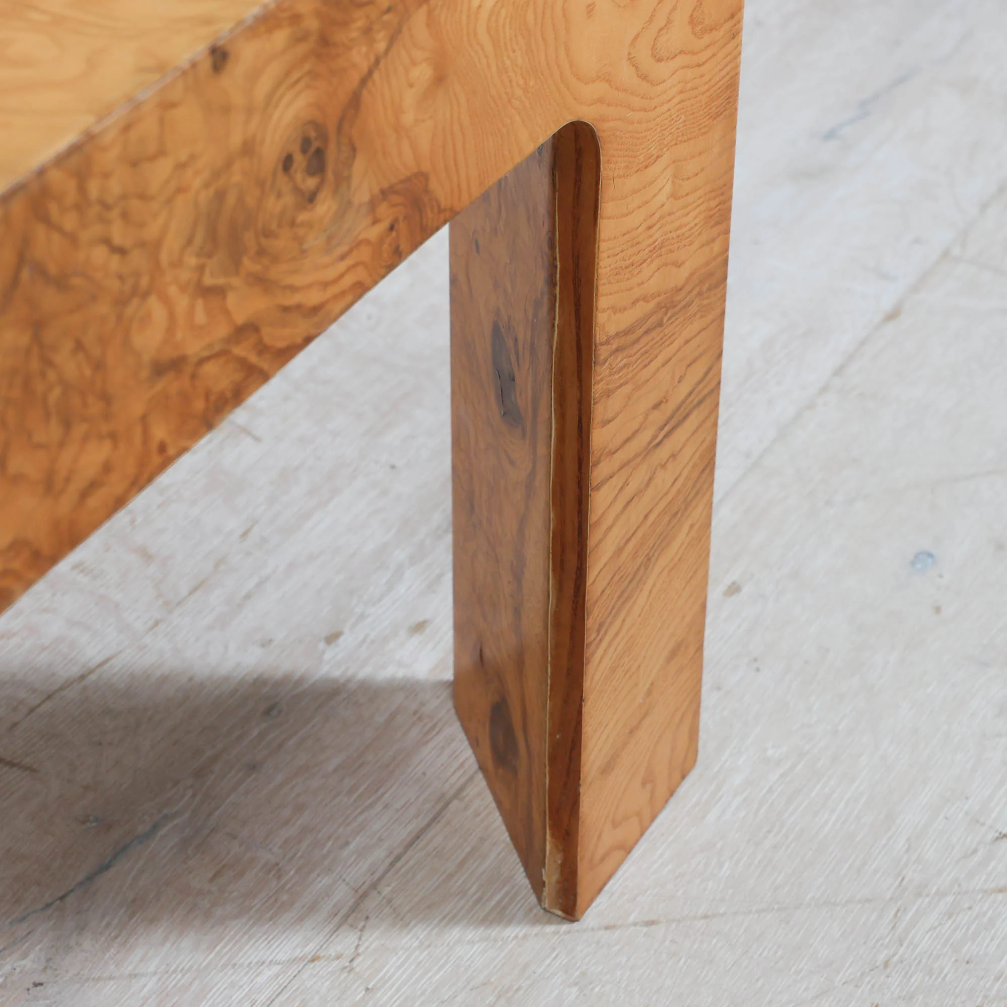 Square Olive Burl Wood Coffee Table in the style of Milo Baughman - Image 6