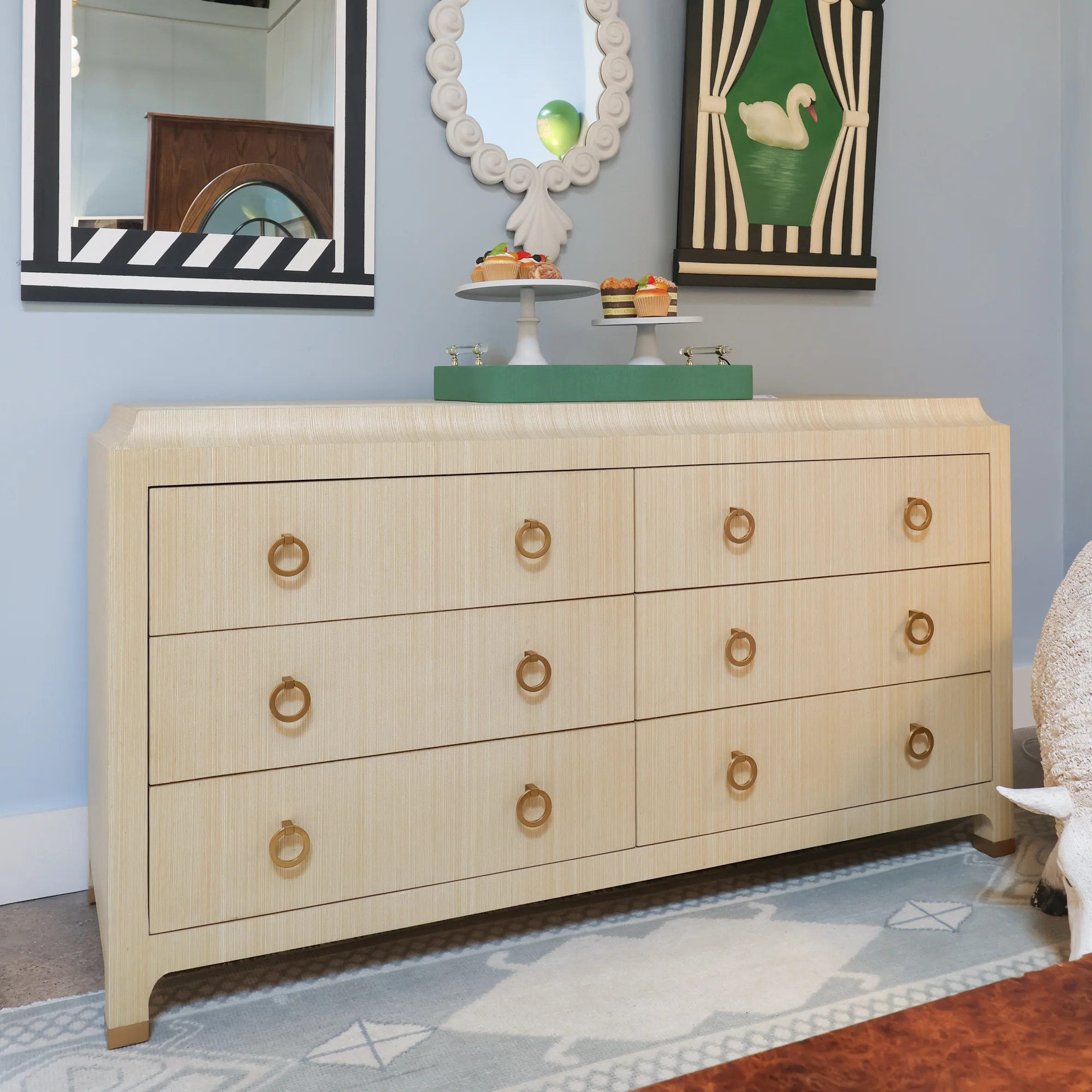 Quick Ship Jackie Dresser in Henry Grasscloth - Image 2