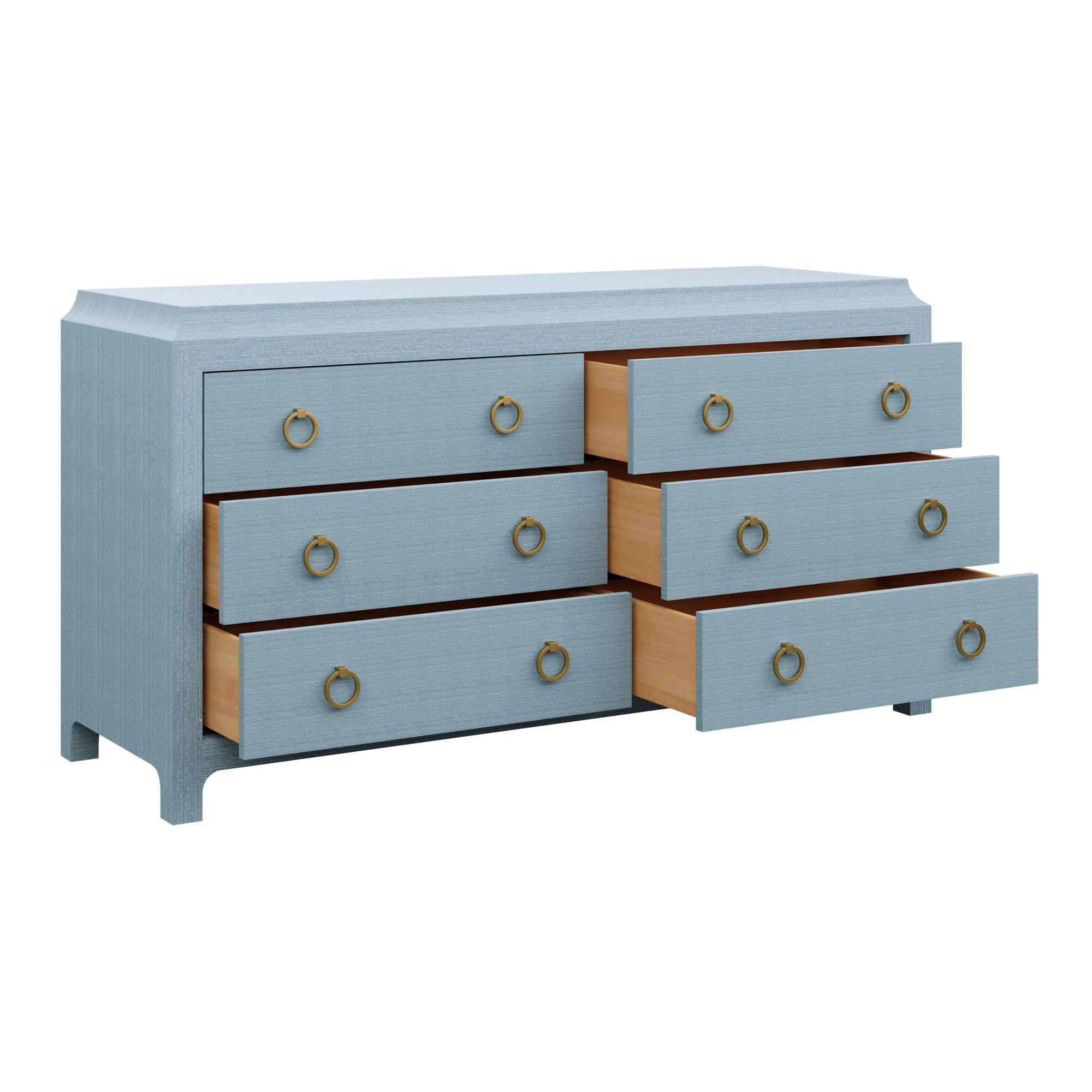 Quick Ship Jackie Dresser in Tulum Grasscloth - Image 4