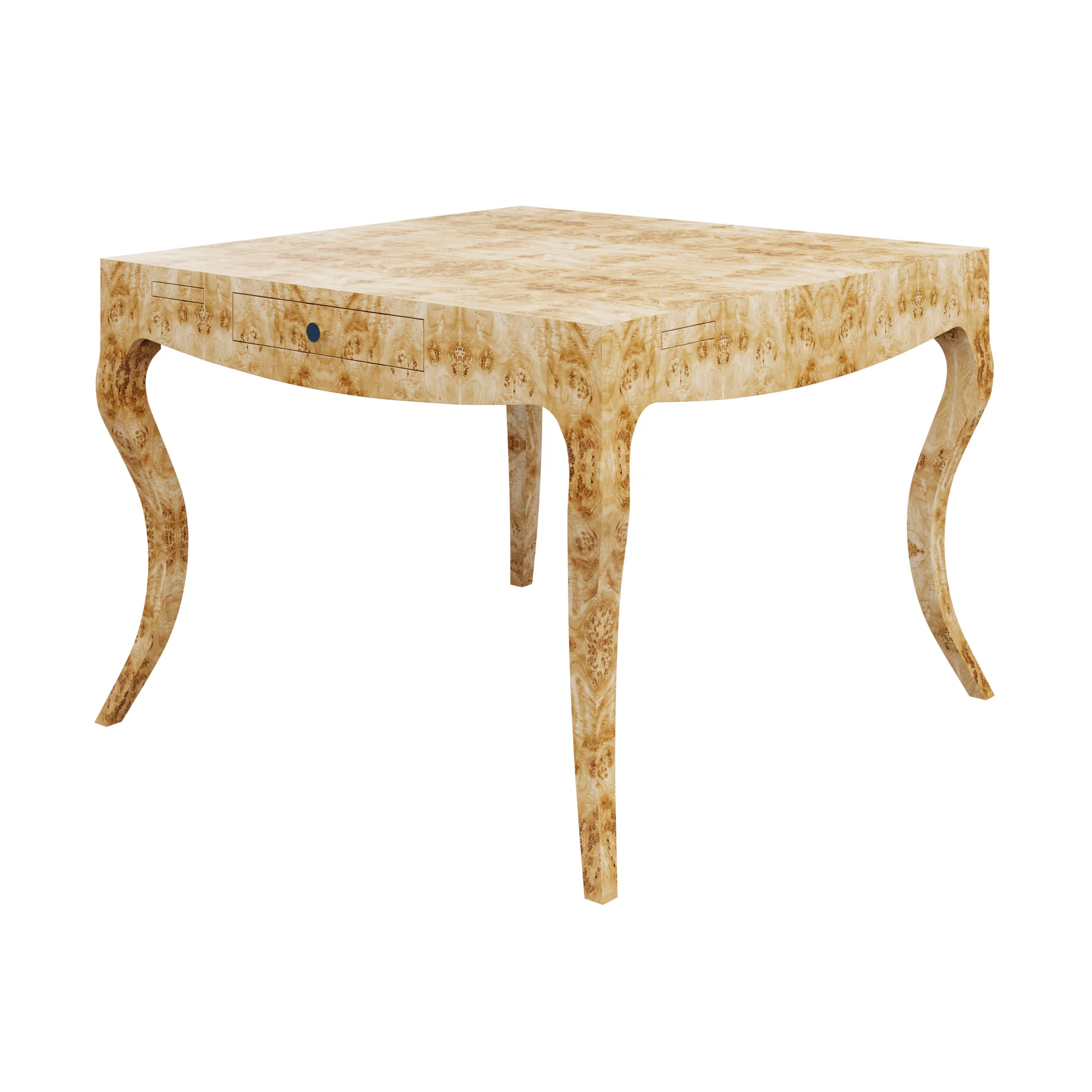 In Stock Champagne Problems Game Table in Golden Pecan Mappa - Image 3