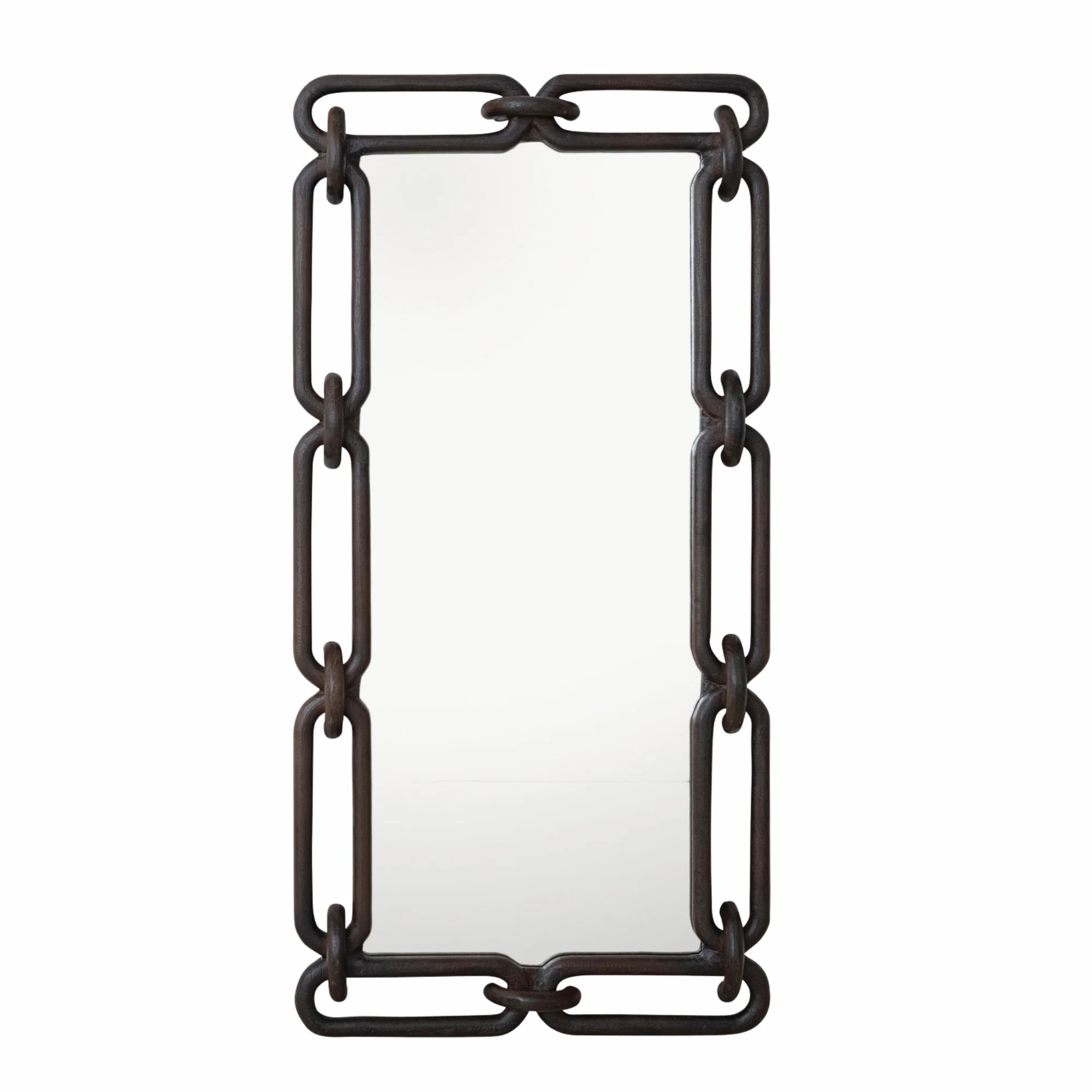 Reclaimed Wood Chain Link Mirror