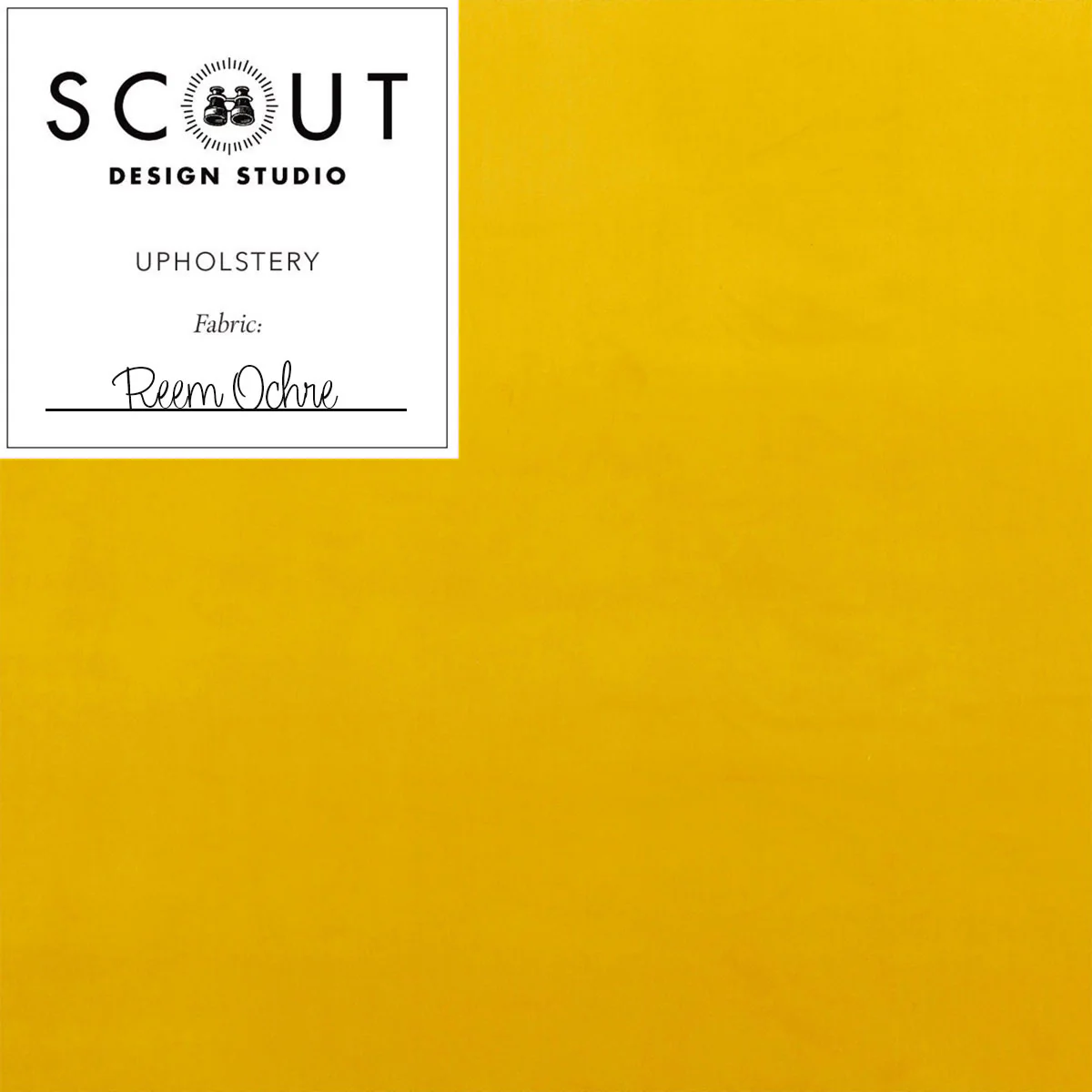 Reem Ochre Velvet Fabric Sample