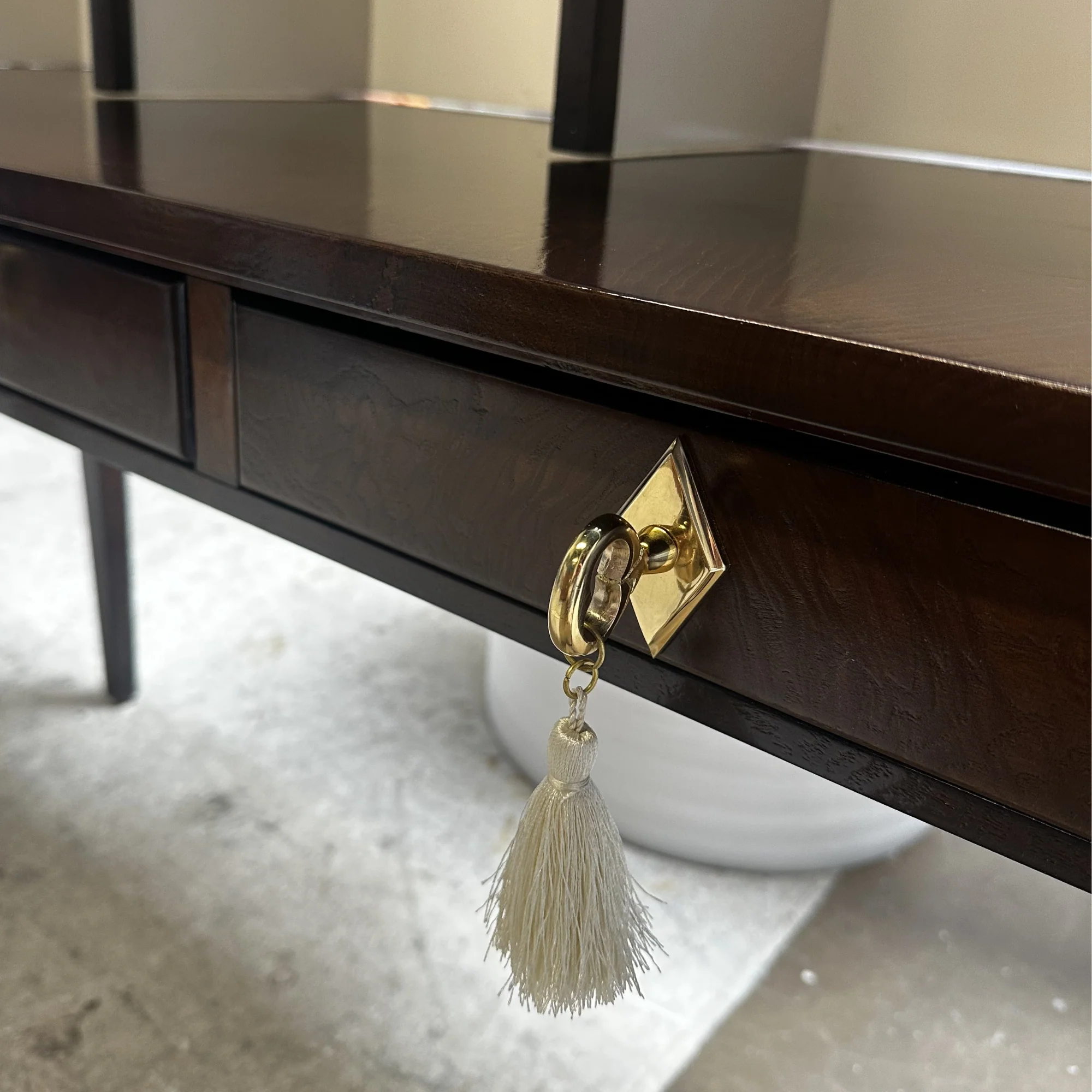 Refinished Olive Ash Desk with Hutch - Image 4