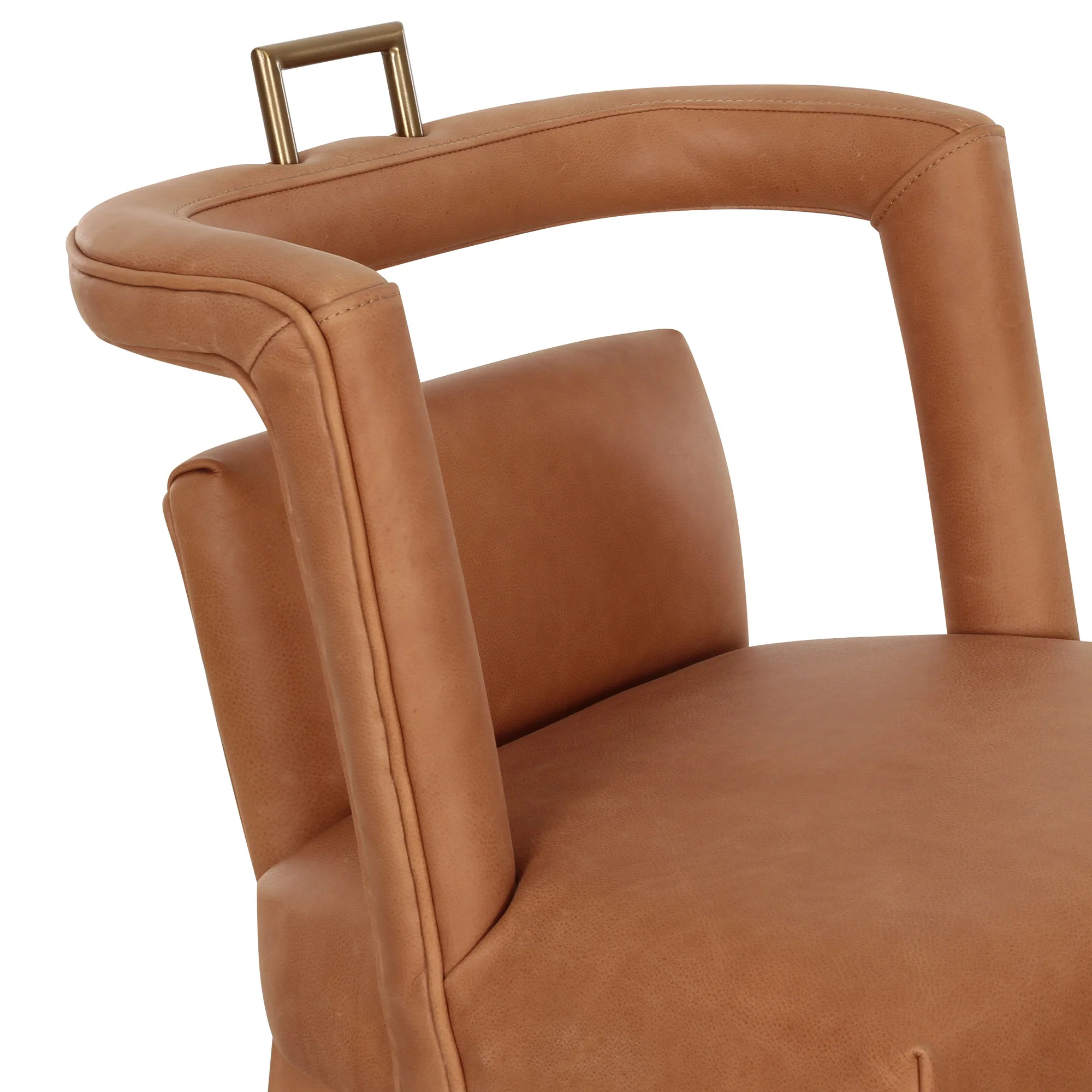 Revelry Counter Stool in Tobacco Leather - Image 4