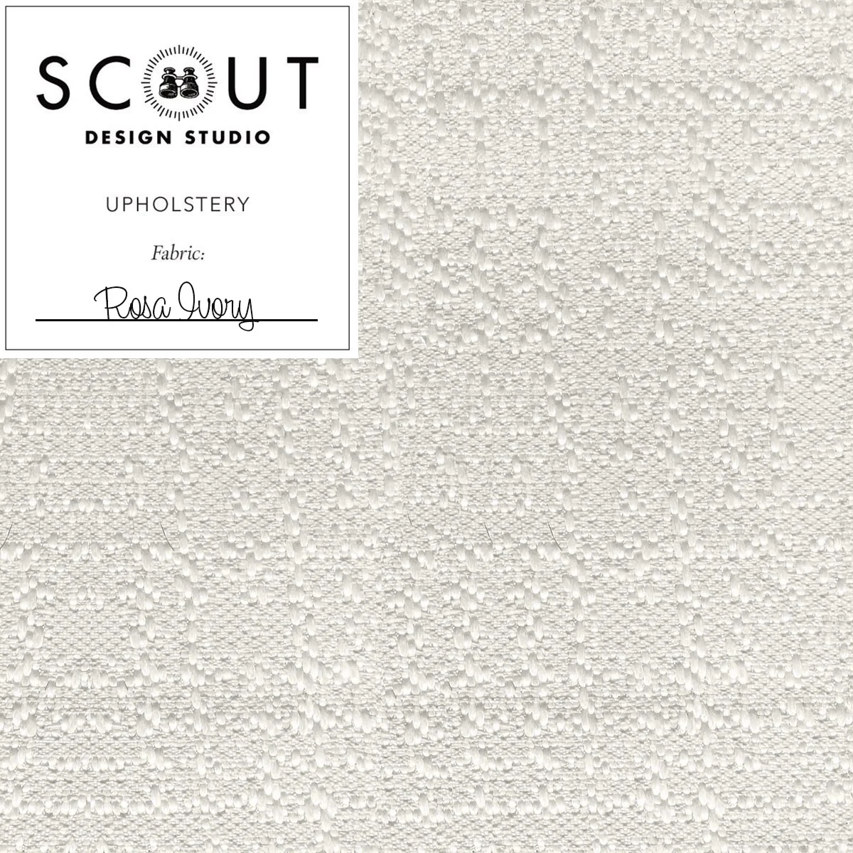 Rosa Ivory Woven Fabric Sample