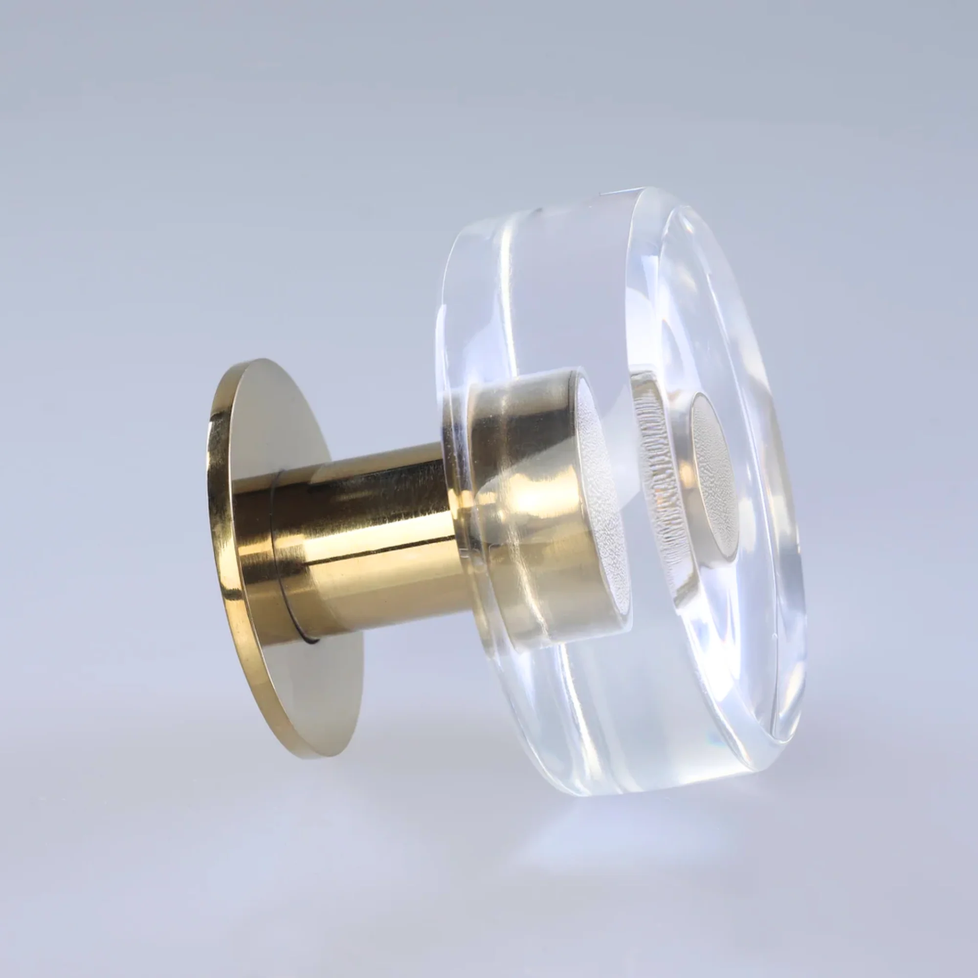 Round Acrylic & Brass Knob - Image 3