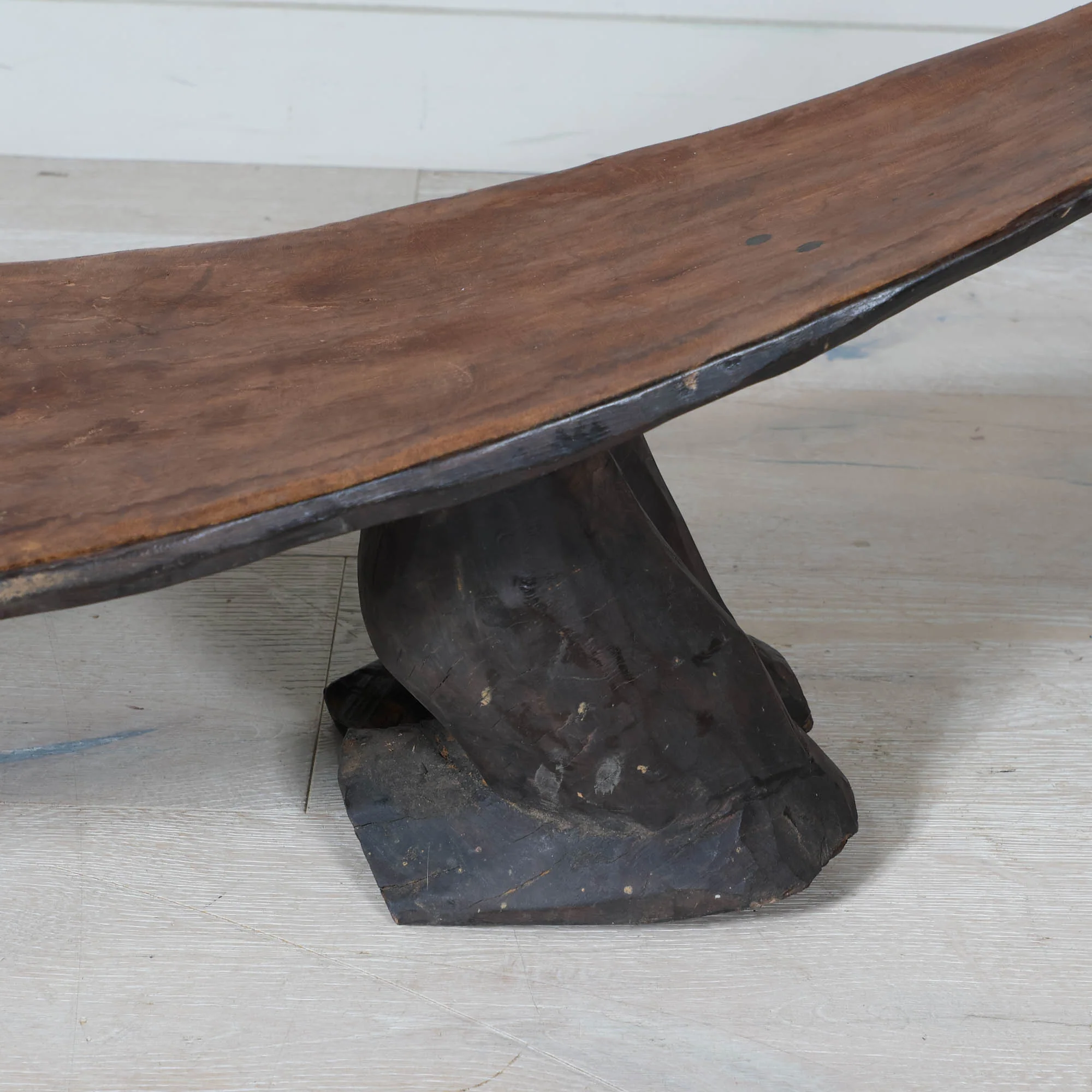 Large Wood Carved Fish Bench - Image 3