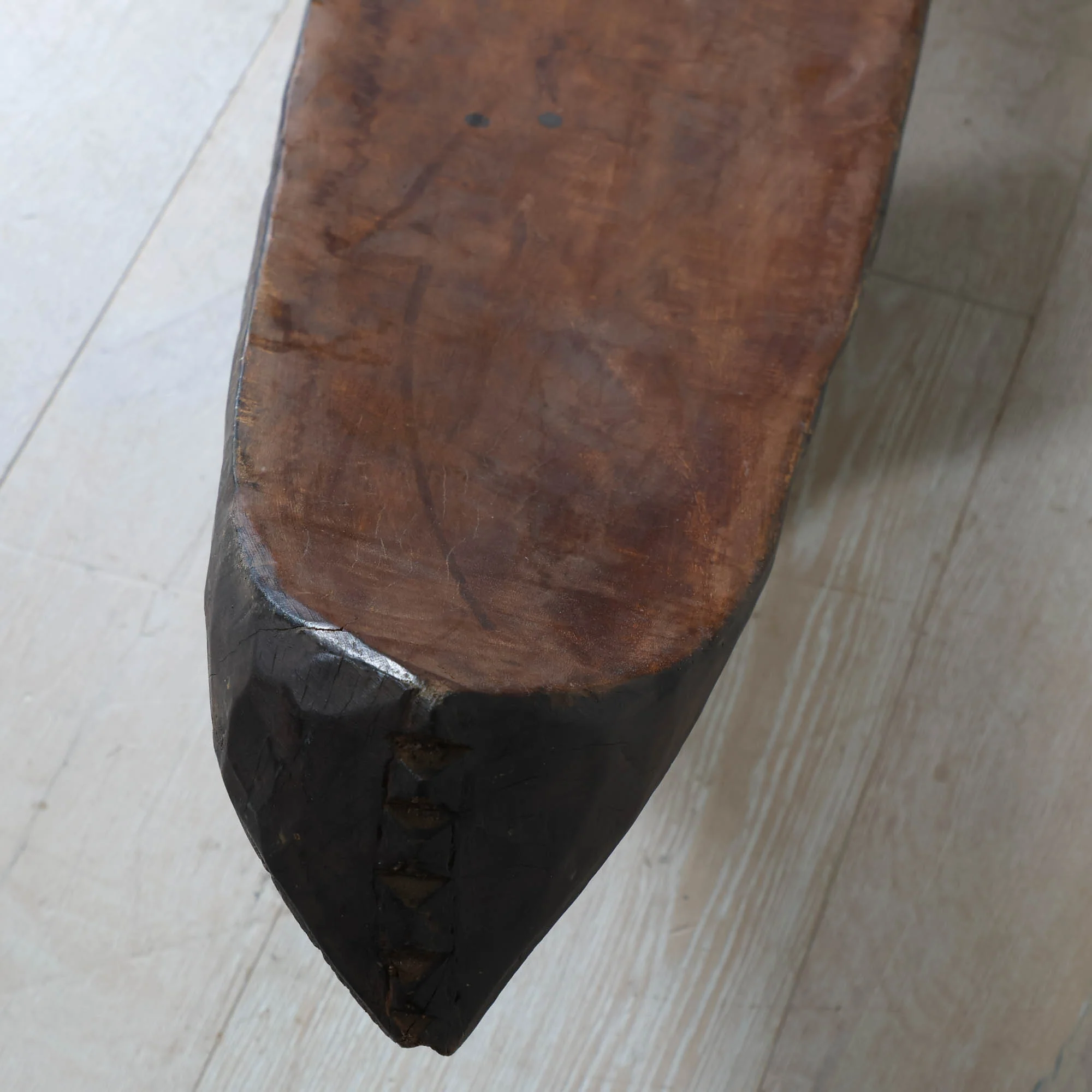 Large Wood Carved Fish Bench - Image 4