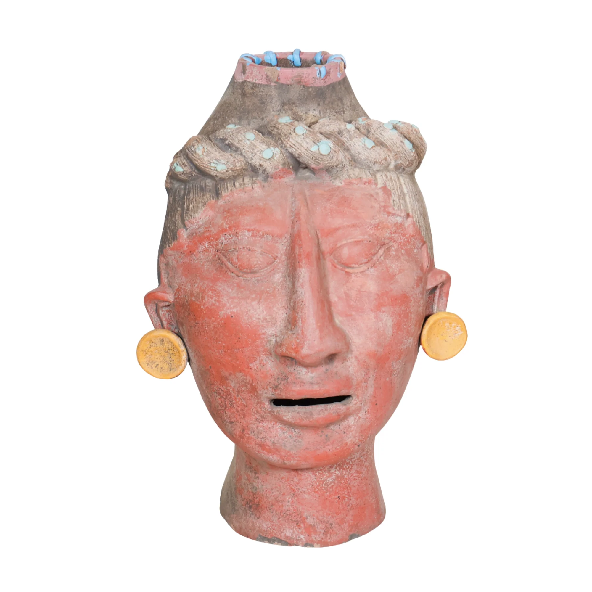 Male Head Clay Sculpture