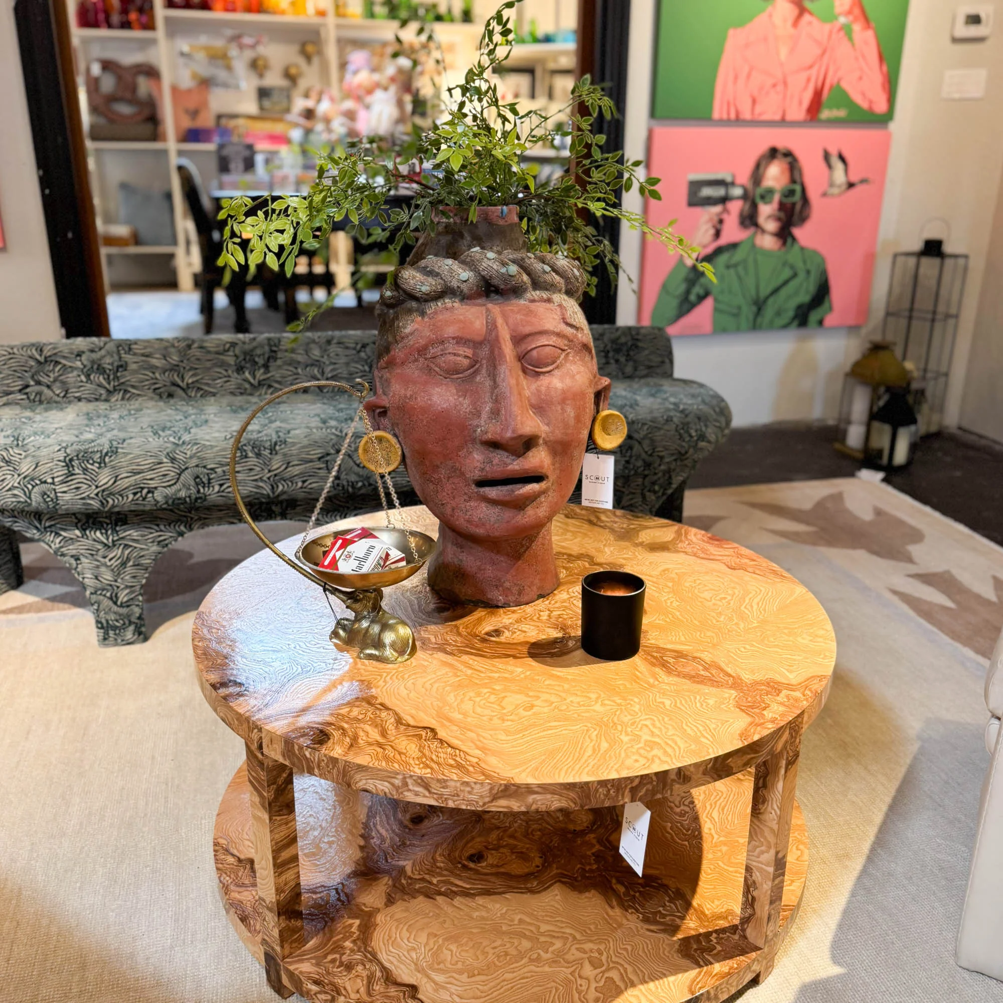 Male Head Clay Sculpture - Image 2