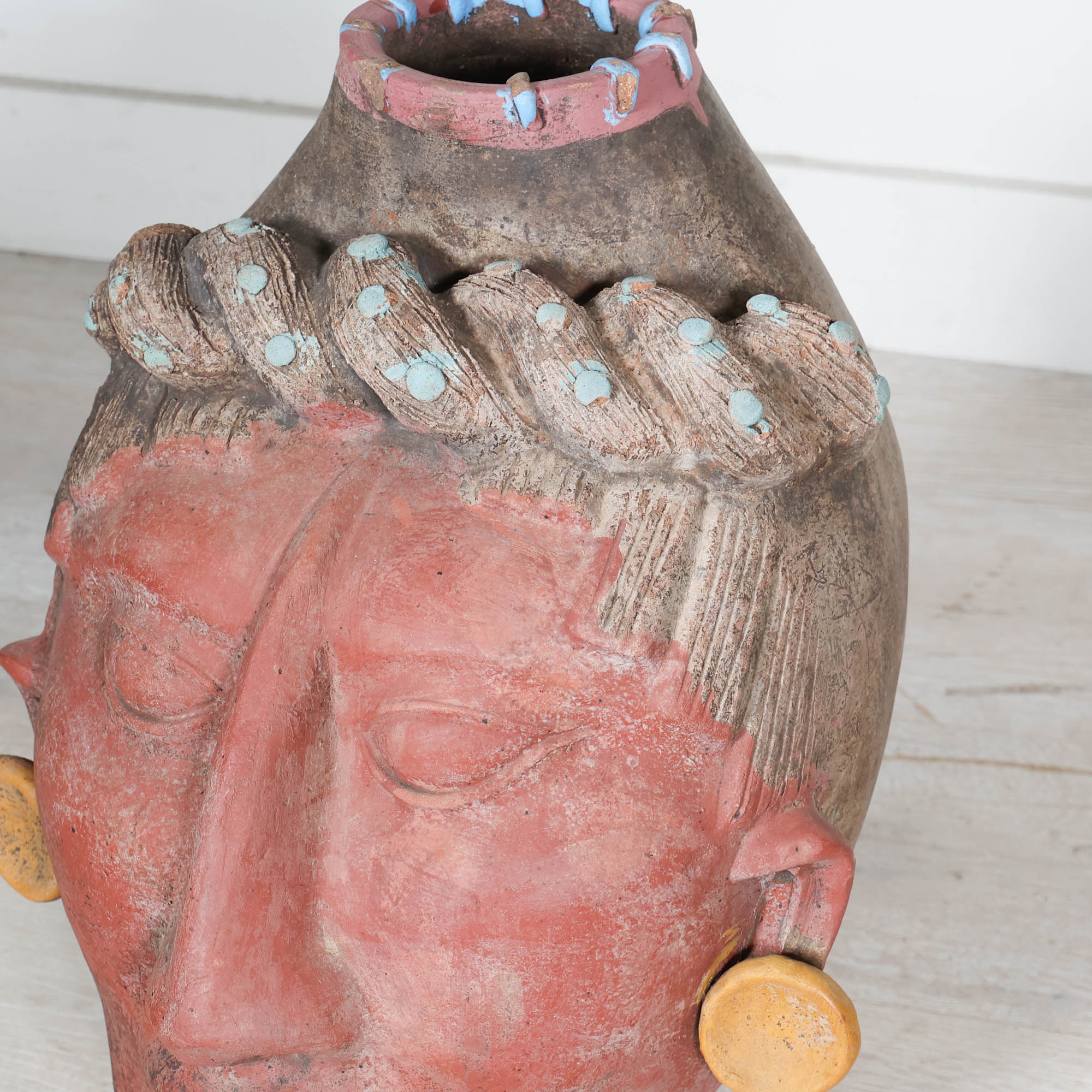 Male Head Clay Sculpture - Image 4