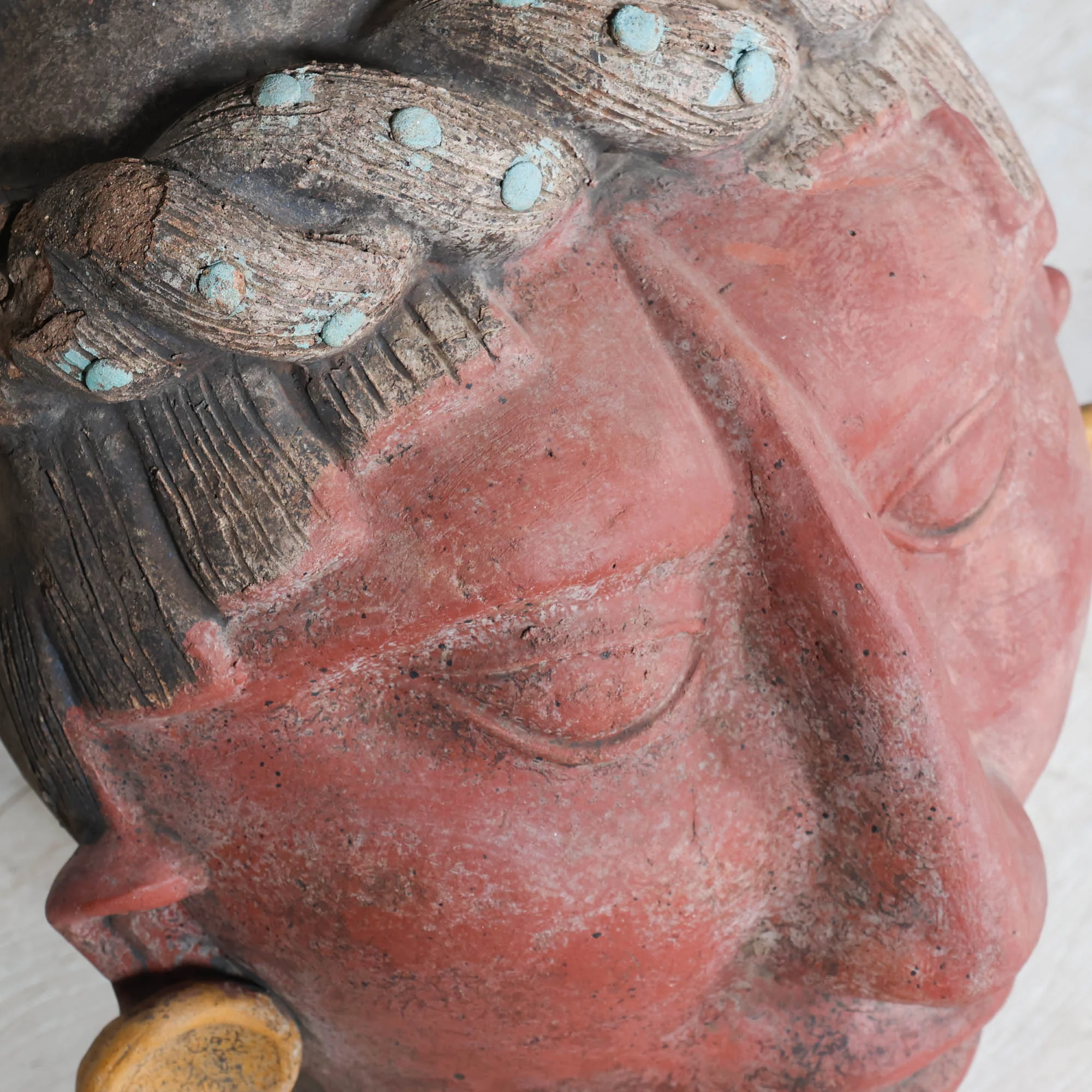 Male Head Clay Sculpture - Image 5