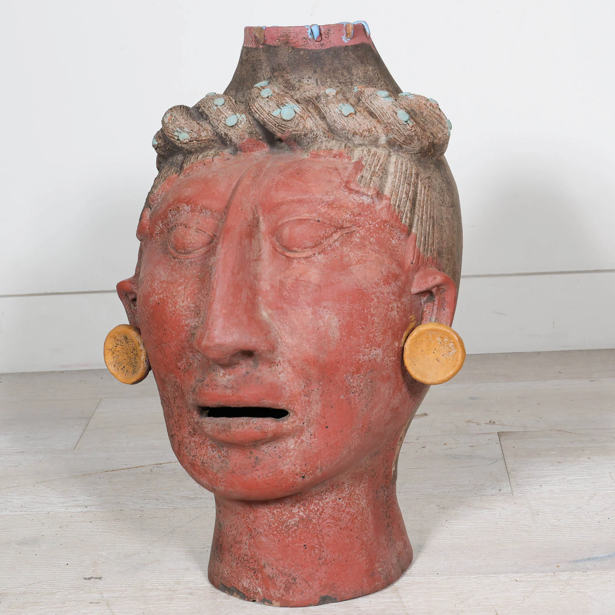 Male Head Clay Sculpture - Image 7