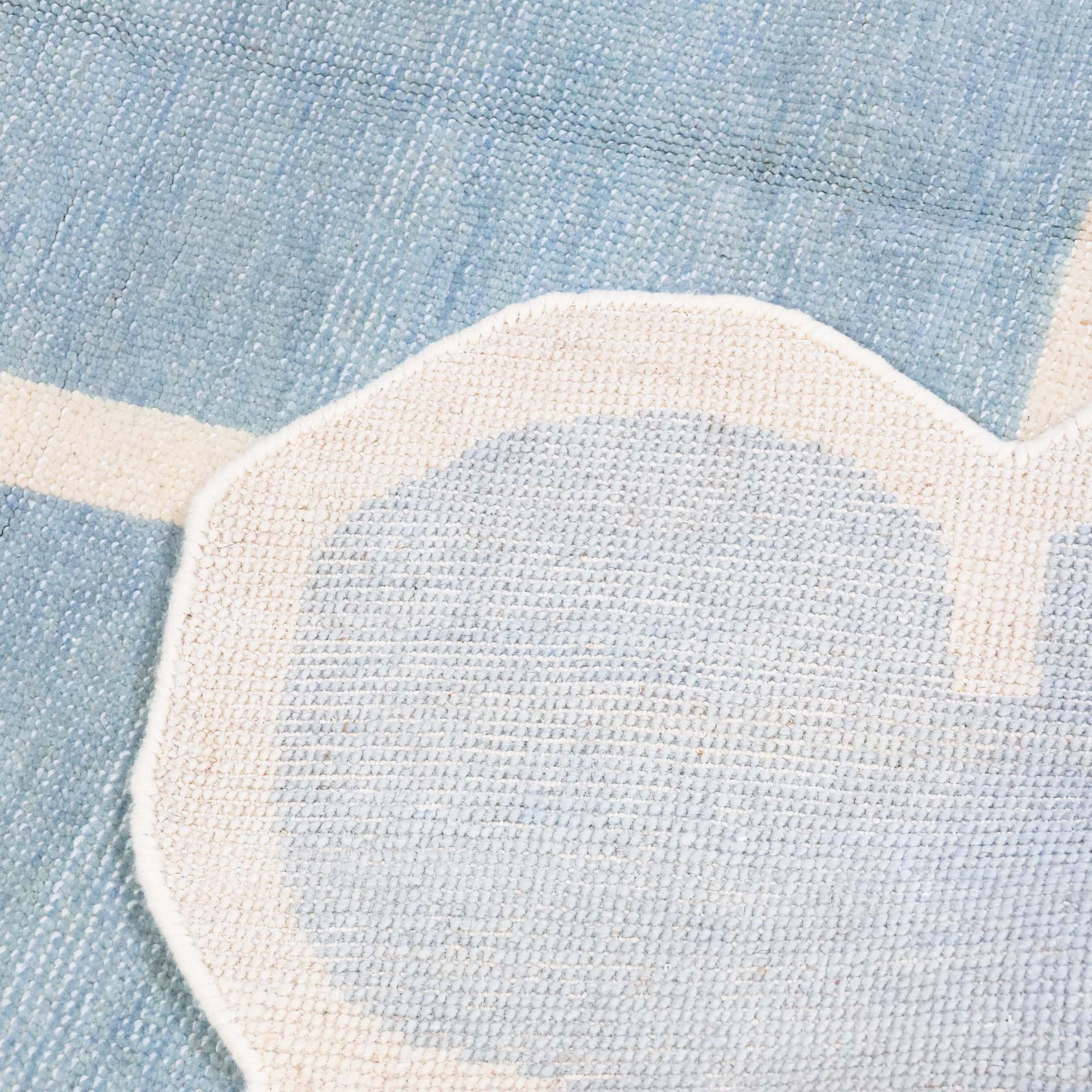 Ruby Blue Turkish Knot Rug - Image 5
