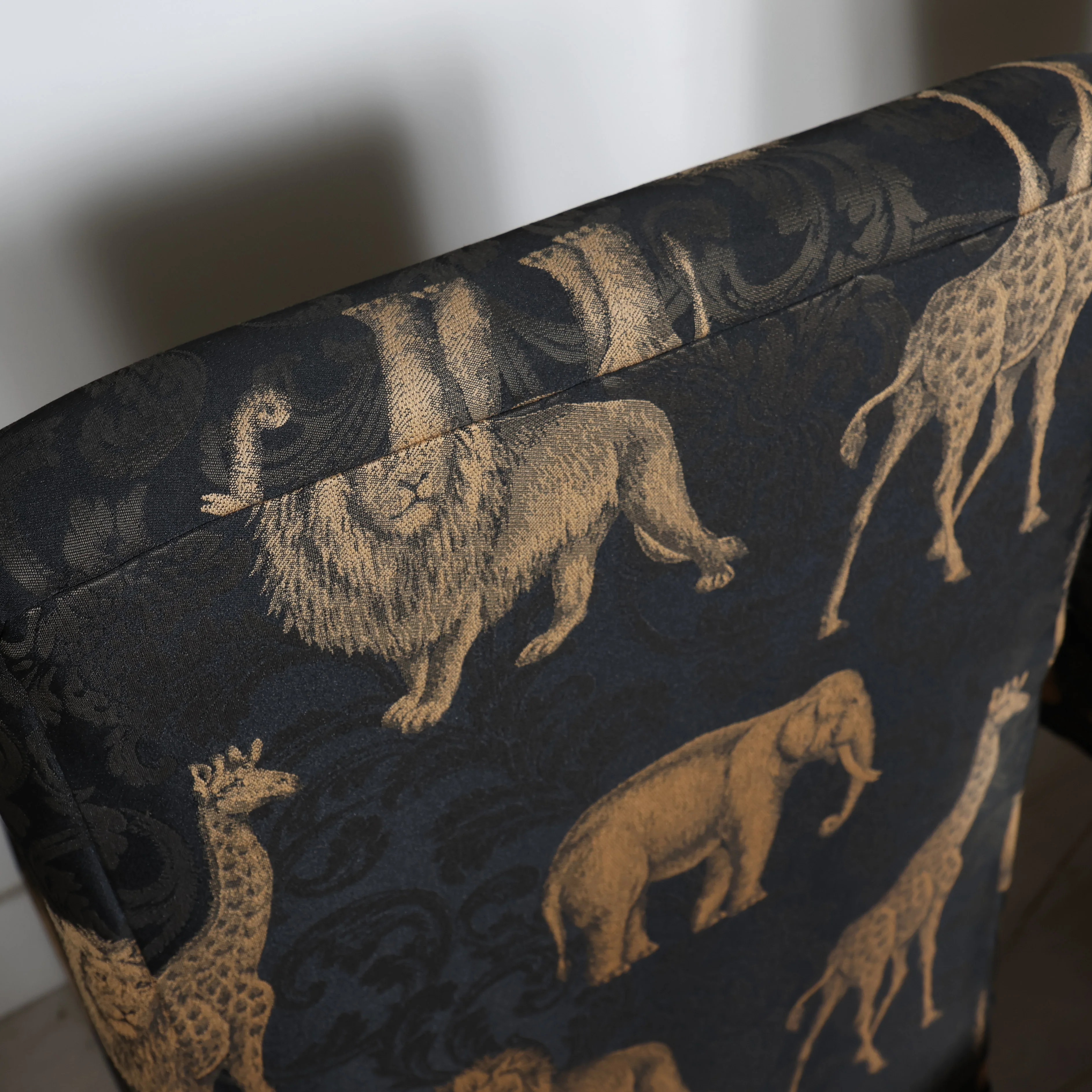 Set of 6 Regency Animals Print Parsons Dining Chairs - Image 6