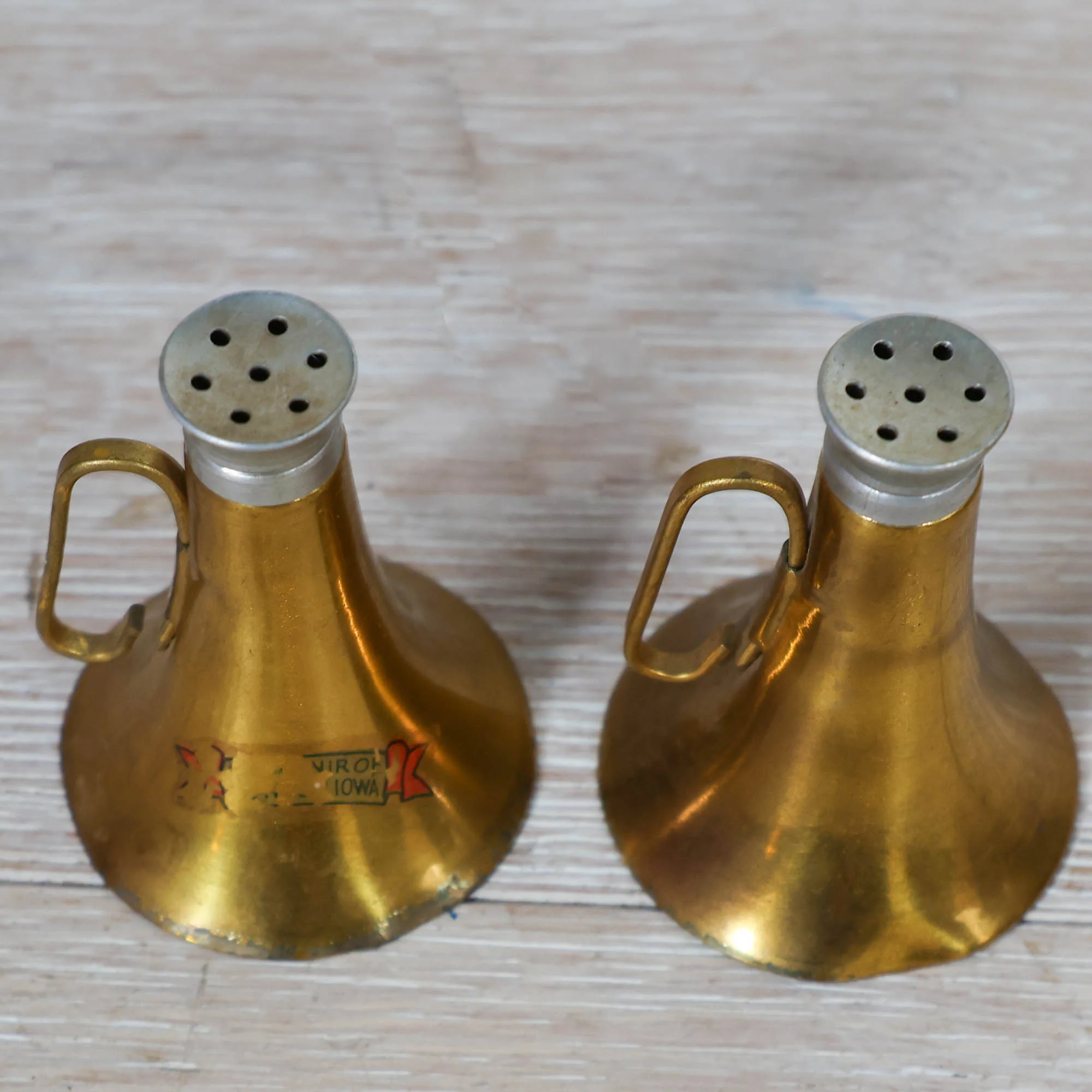 Set of Brass Bugle Salt & Pepper Shakers - Image 4