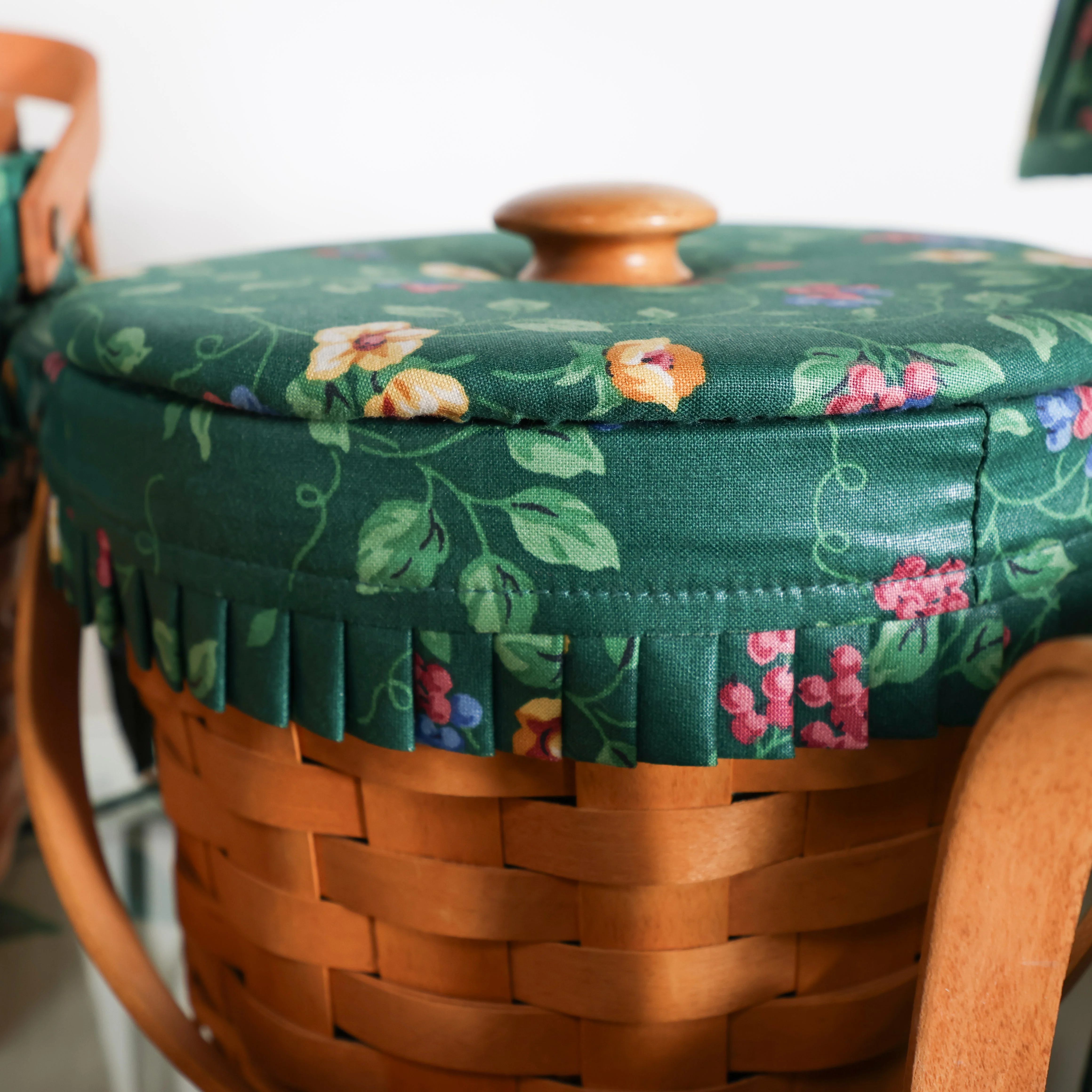 Seven Piece Longaberger Set in Green Floral - Image 5